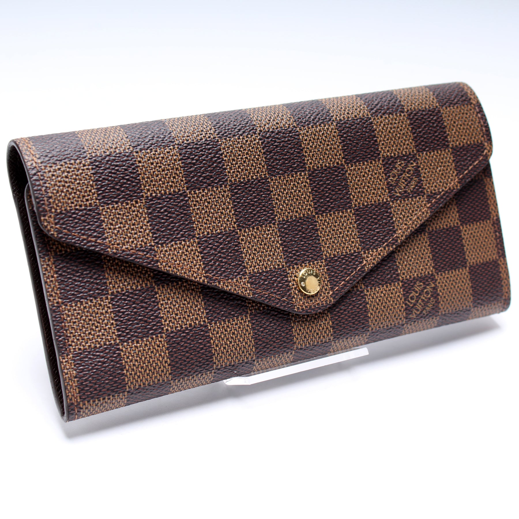Louis Vuitton, Bags, New Louis Vuitton Damier Ebene Josephine Red Wallet  Original Receipt