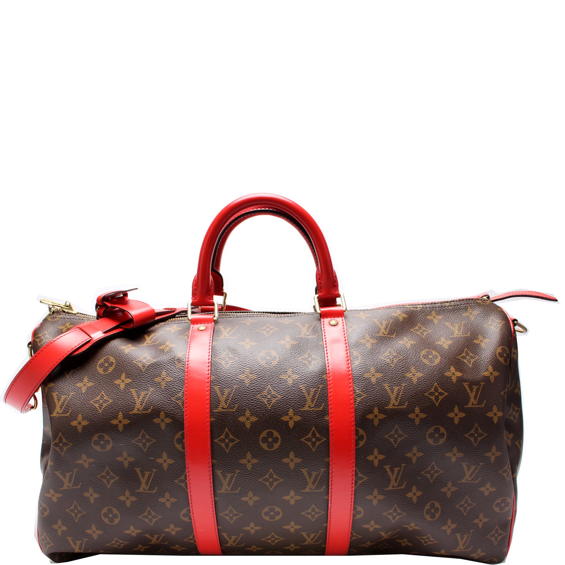 Lv Keepall Bandouliere Monogram 50 Red