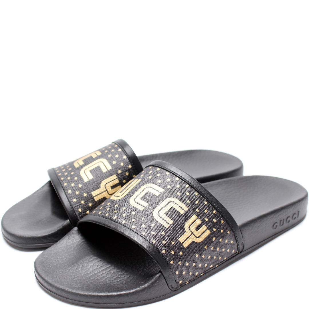 Rubber slides, Gucci x SEGA Guccy Logo Sandals in excellent conditions. s-l400.jpg main image 2