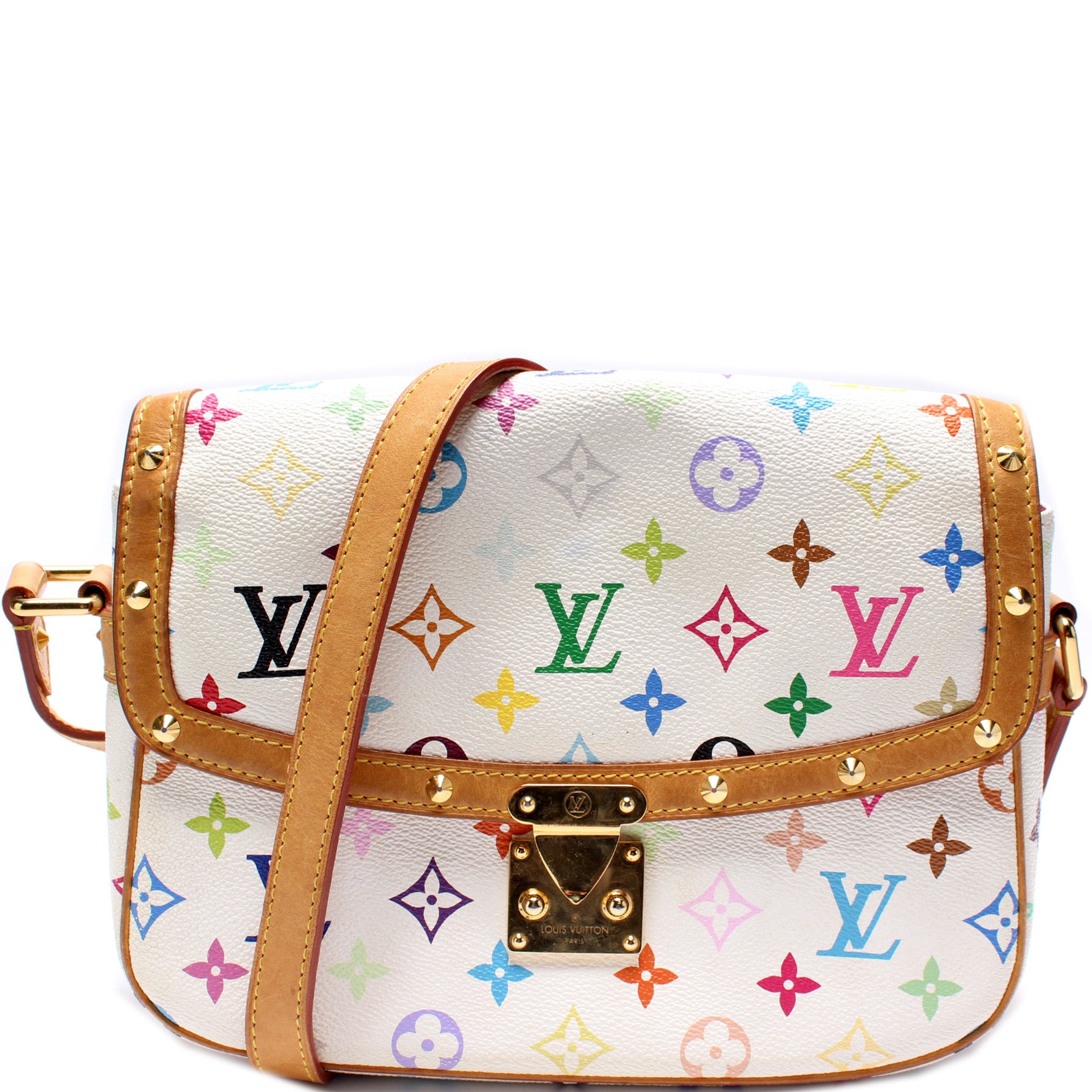 Louis Vuitton Sologne Handbag Monogram Multicolor Black 22126964