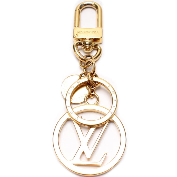 Louis Vuitton Bag Charm Key Holder LV Circle Gold for Women