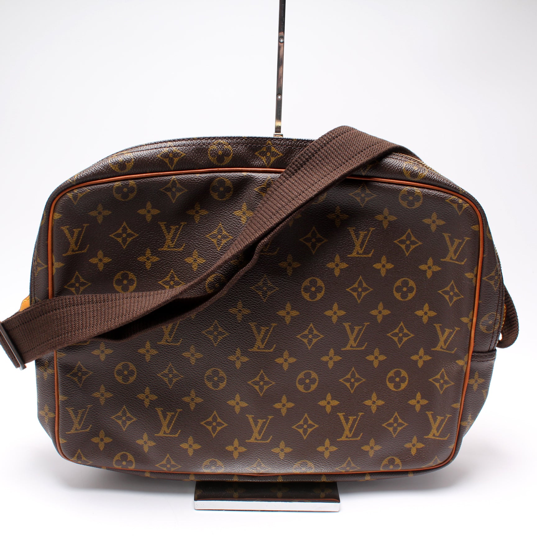 Brown Louis Vuitton Monogram Reporter GM Crossbody Bag