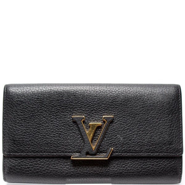 Louis Vuitton Grey Leather Capucines Wallet Louis Vuitton