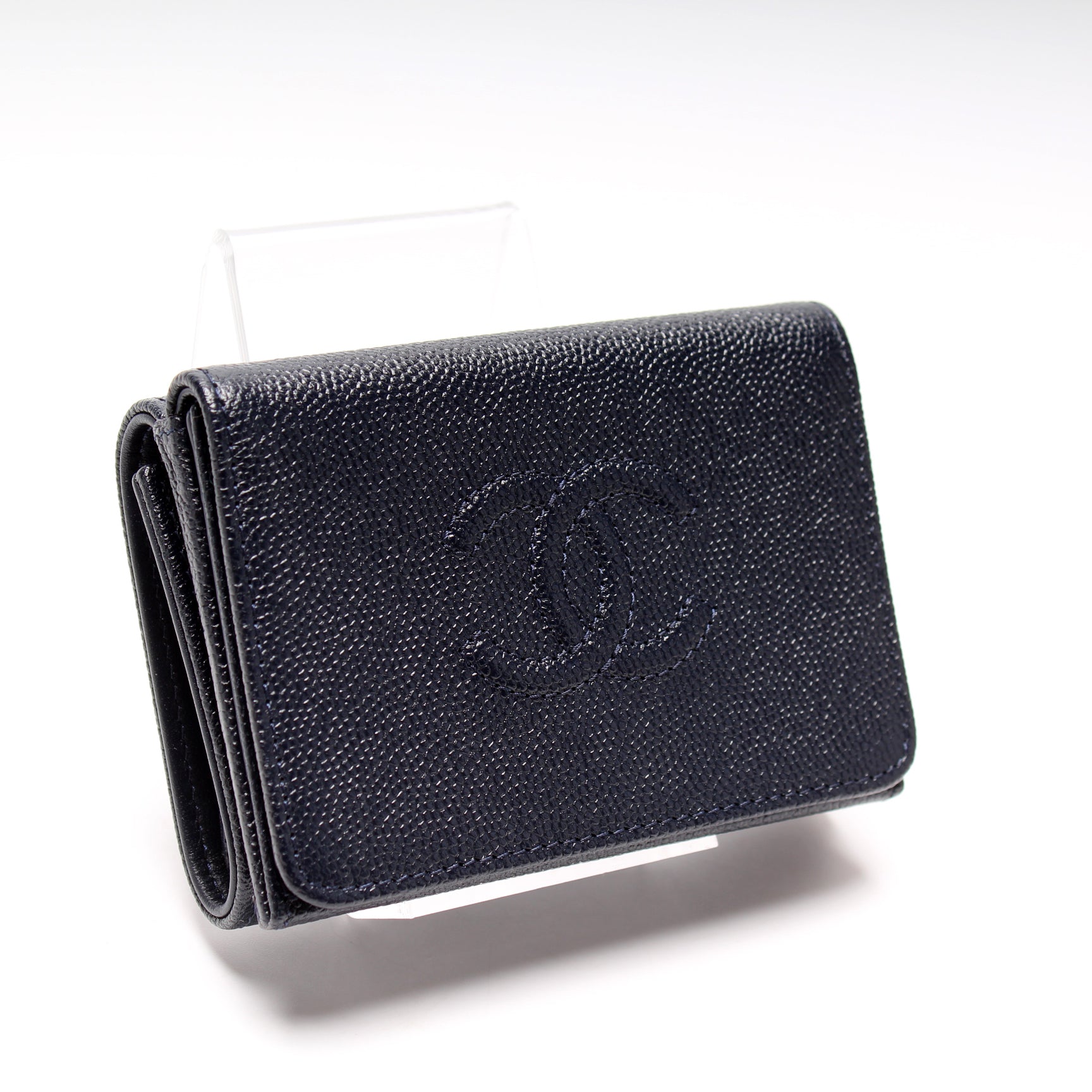 Timeless Caviar Small Trifold Wallet