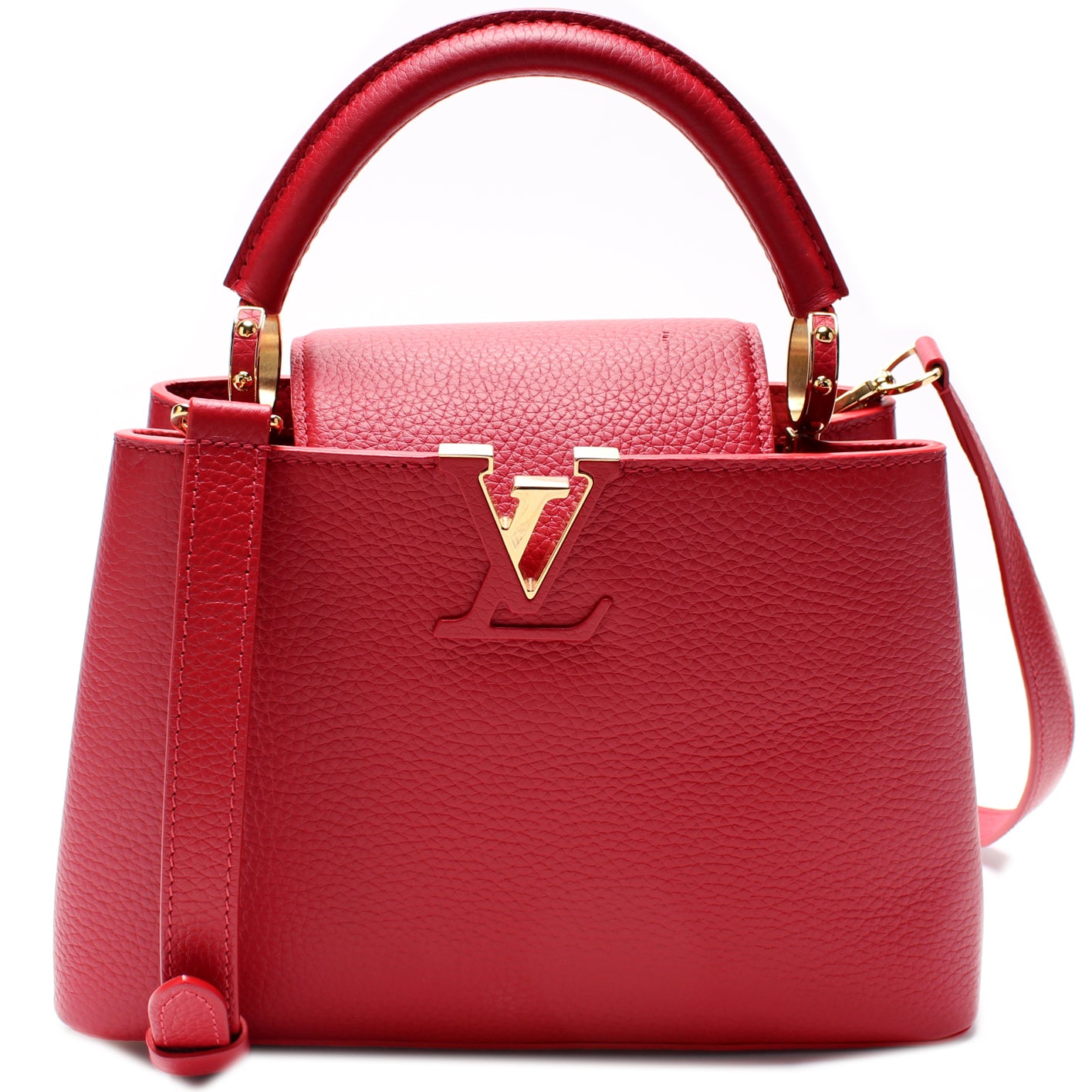 Used Louis Vuitton Capucines Mini Black Taurillon Handbag