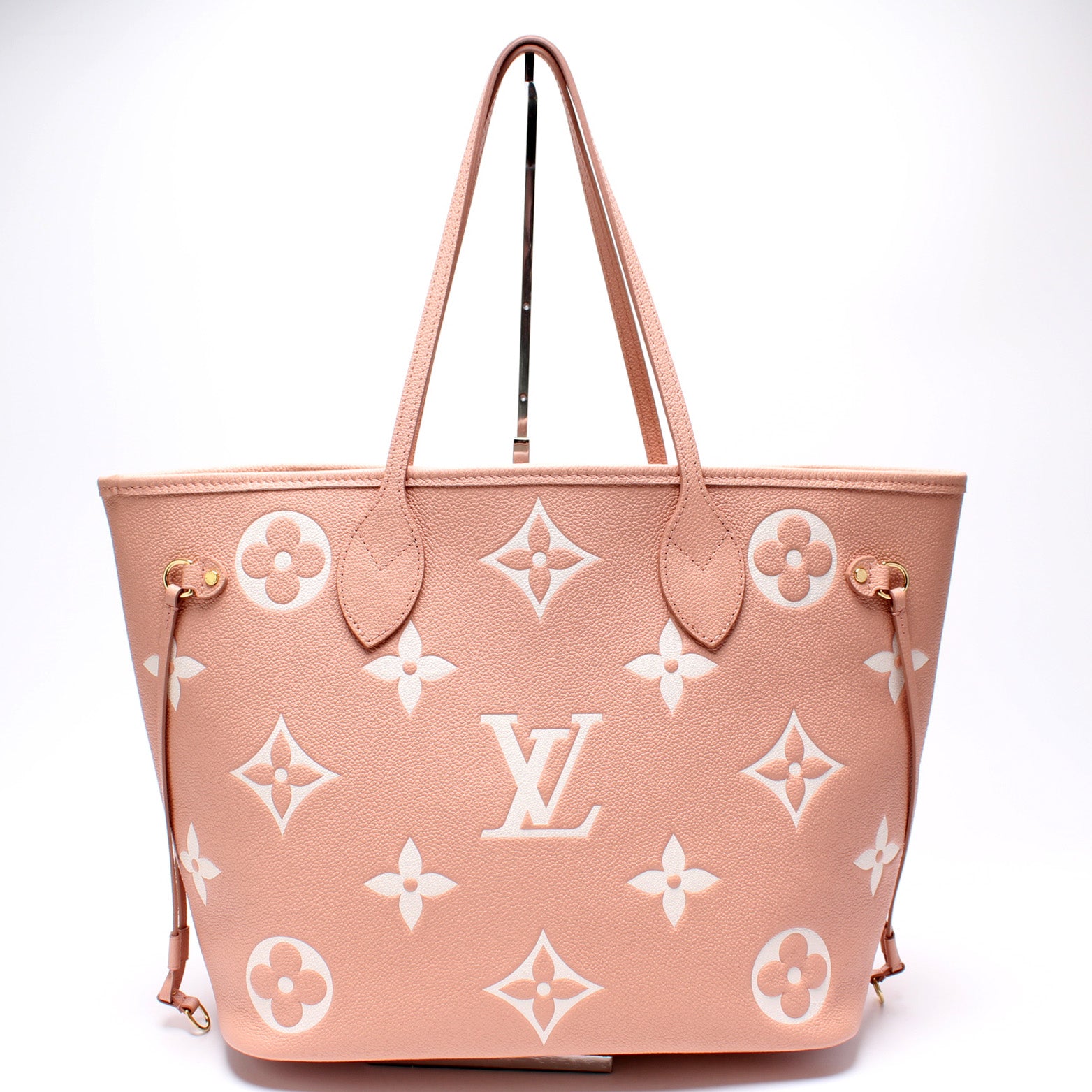 Louis Vuitton NEVERFULL MM bicolor monogram empreinte leather pink