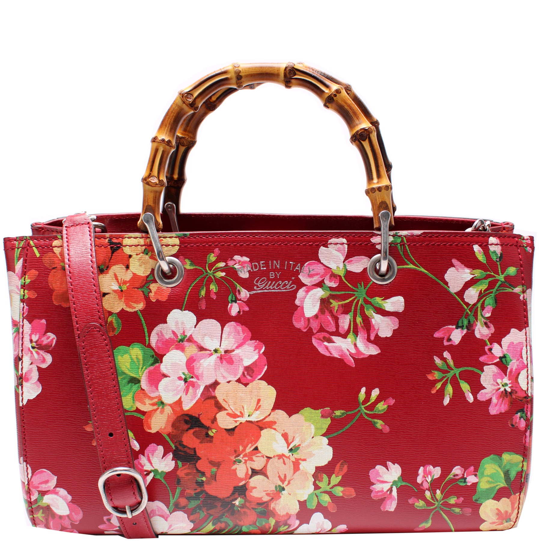 Bag | Hand-Painted Blooms Leather Bag | Petalura