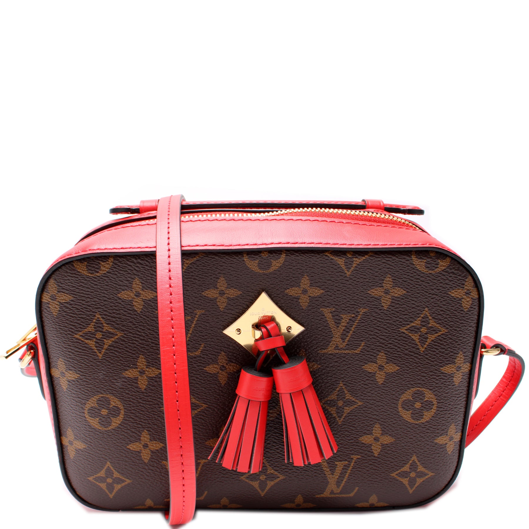 Saintonge leather crossbody bag Louis Vuitton Red in Leather