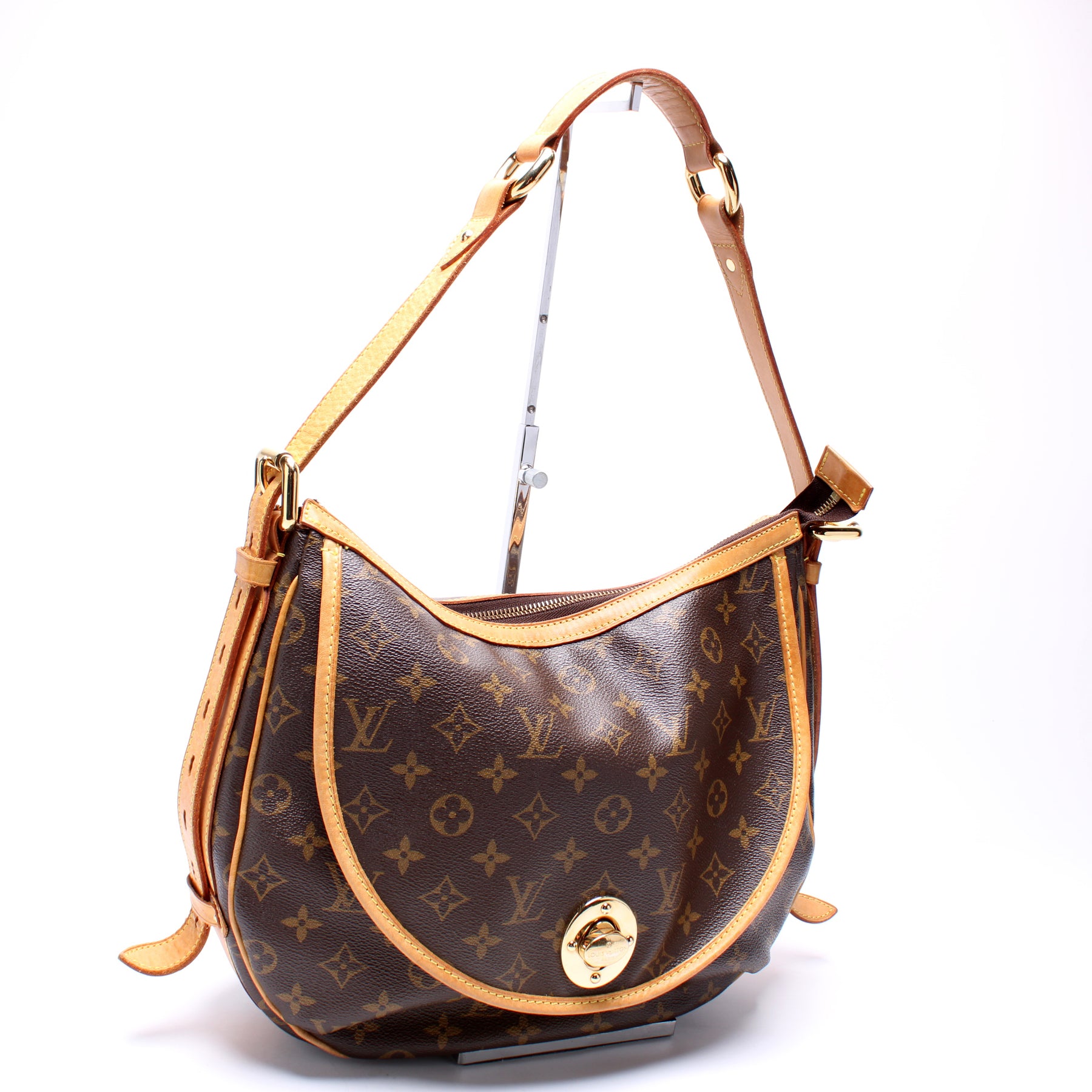 Pre-owned Louis Vuitton Tulum Cloth Handbag In Brown