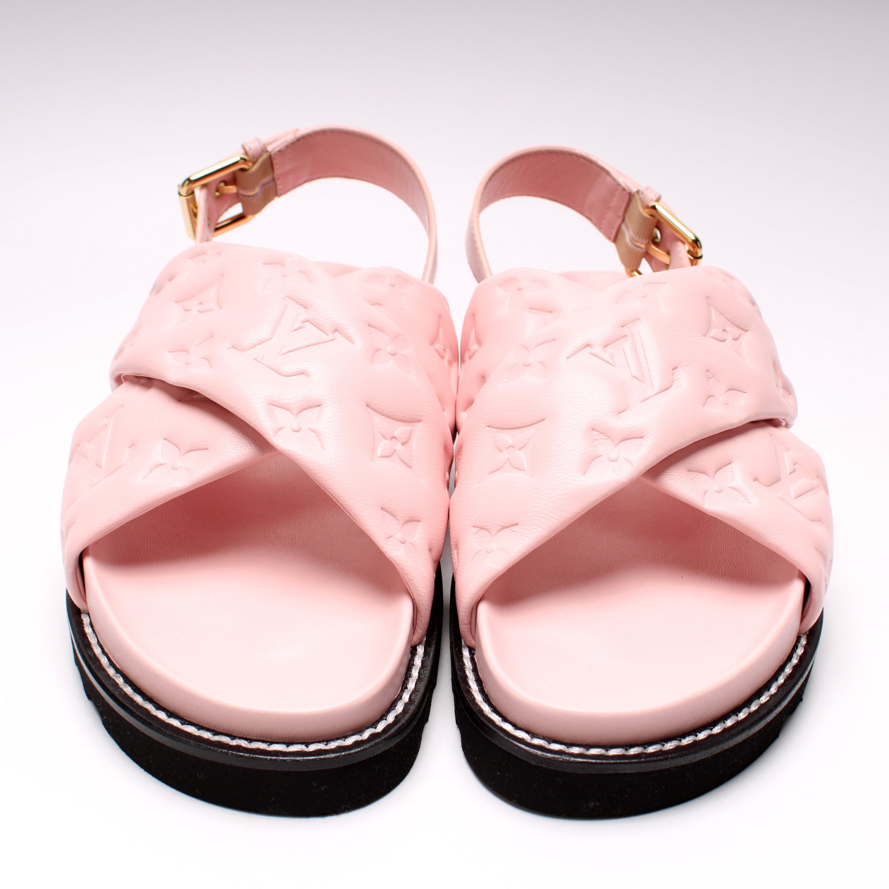Louis Vuitton LV Women Paseo Flat Comfort Sandal Pink Monogram