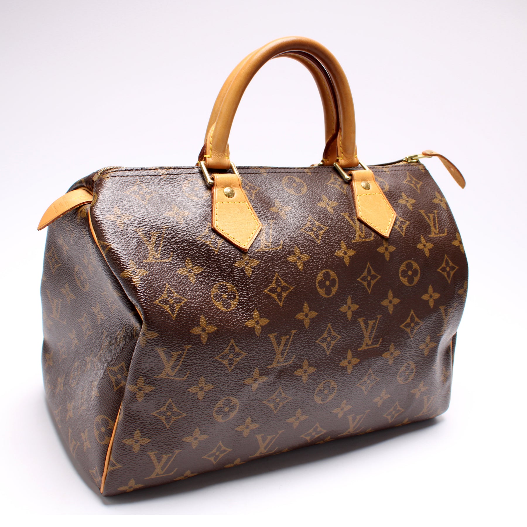 Authentic Louis Vuitton Monogram Speedy 30 Hand Bag Purse VI 1900 Vintage
