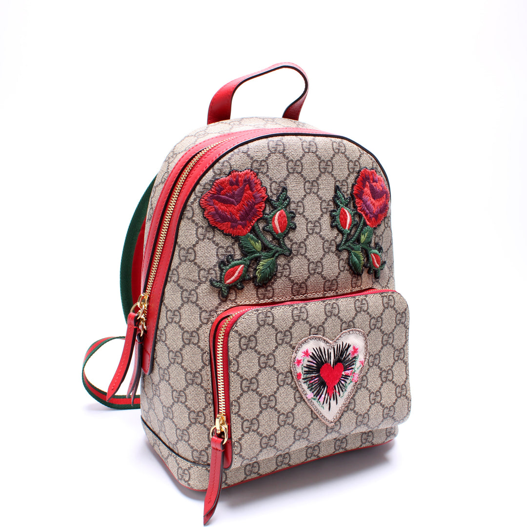 gucci gg supreme mini backpack 427042 GG Supreme Garden Embossed Backpack