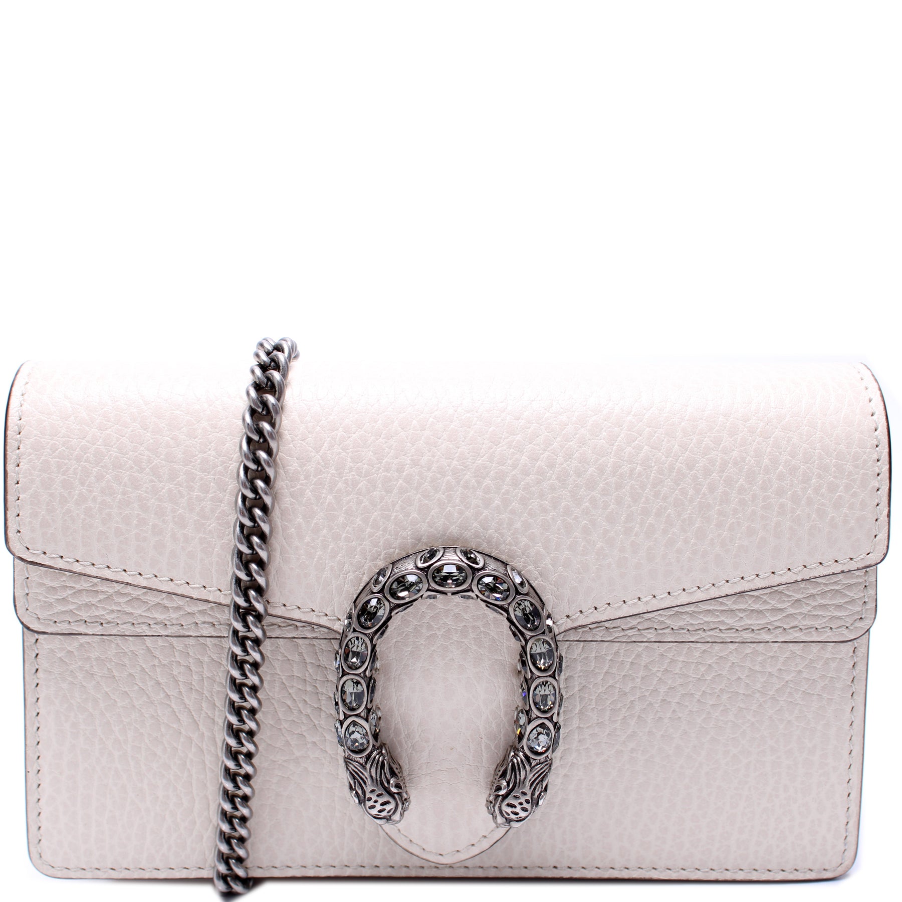 White Leather Dionysus Super Mini Bag