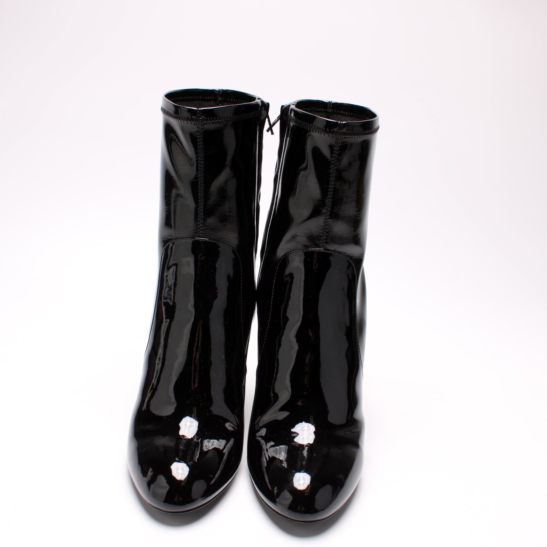 Louis Vuitton Black Patent Leather Silhouette Ankle Boots Size