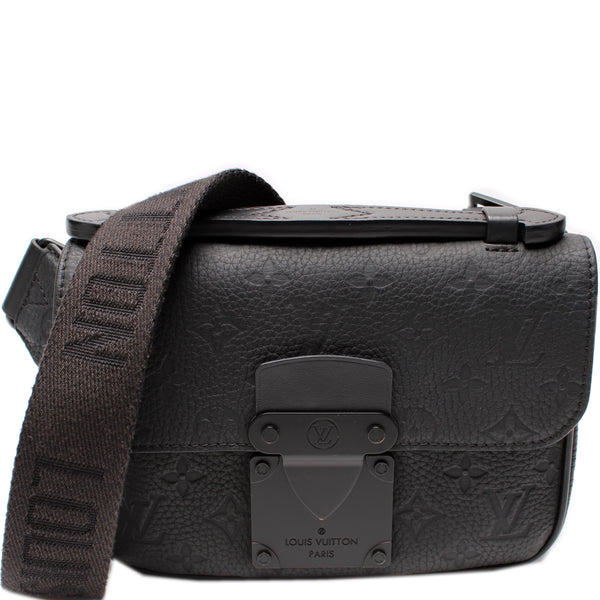 Black Taurillon Leather Sling Bag