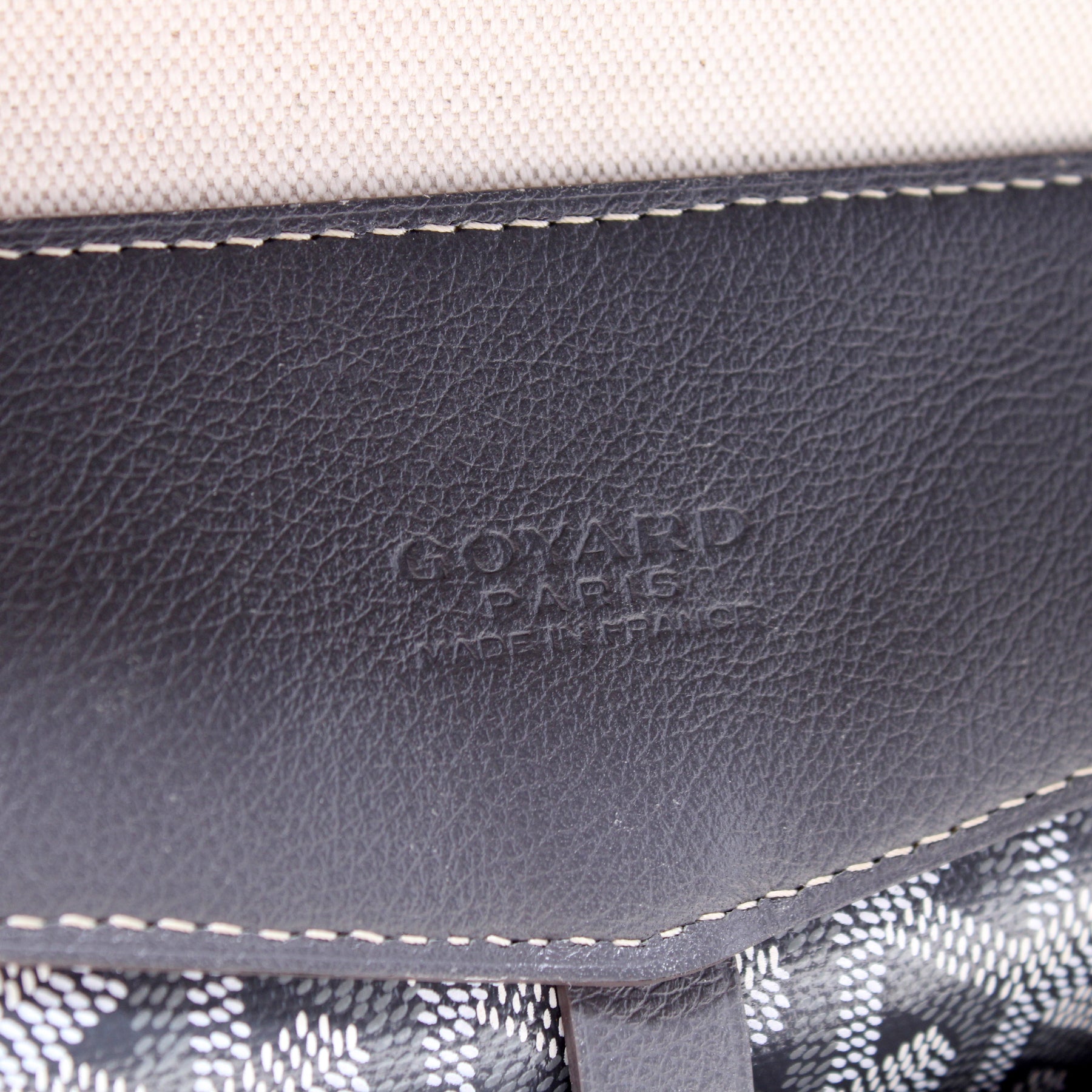 GOYARD Goyardine Calfskin Cisalpin Backpack Black Gold 1212523