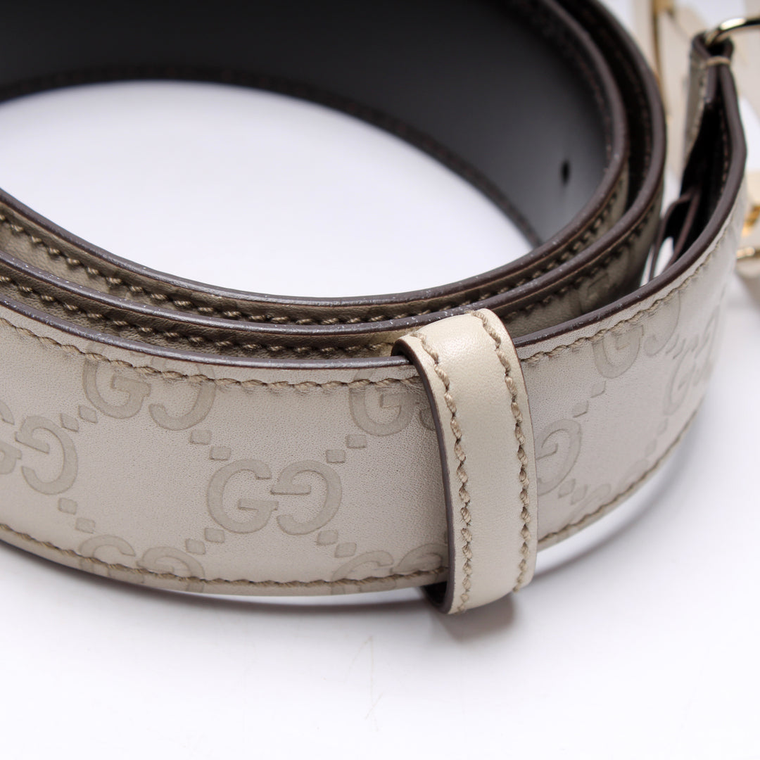 114876 Interlocking Leather Belt Size 85/34