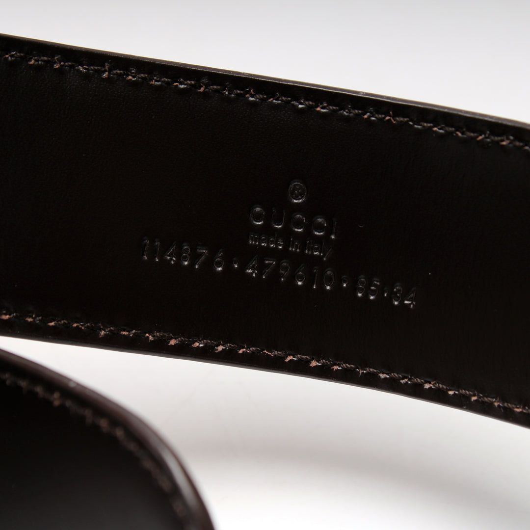 114876 Interlocking Leather Belt Size 85/34