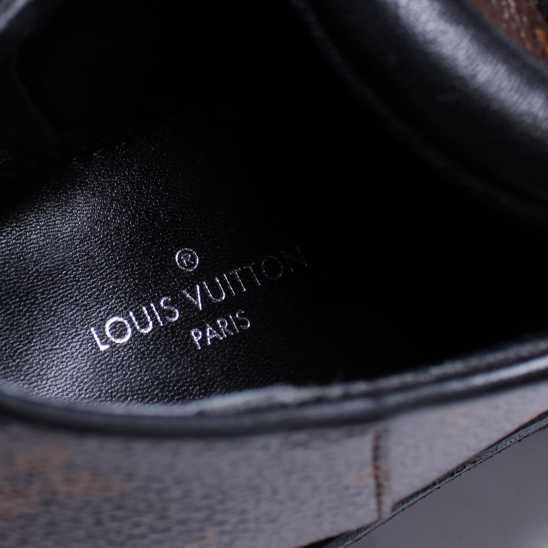 LOUIS VUITTON Calfskin Monogram Beaubourg Platform Derby Shoes 36