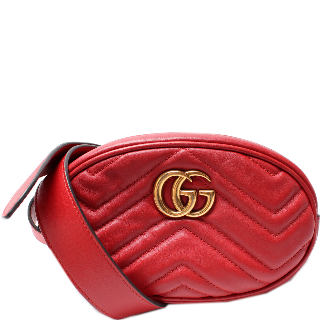 Gucci - Marmont Belt Bag - Red - Pre-Loved | Bagista