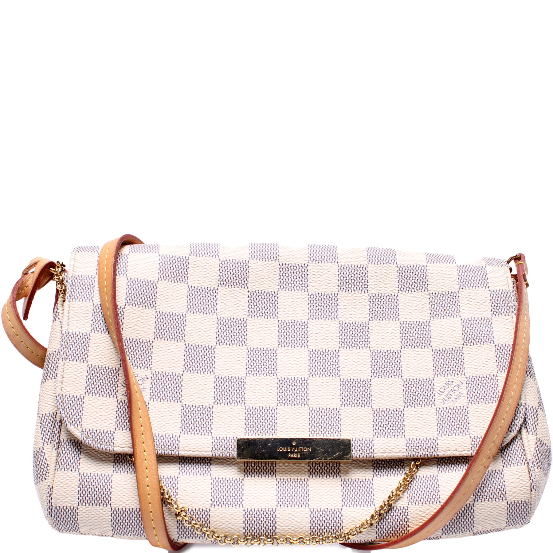 Favorite MM Damier Azur – Keeks Designer Handbags