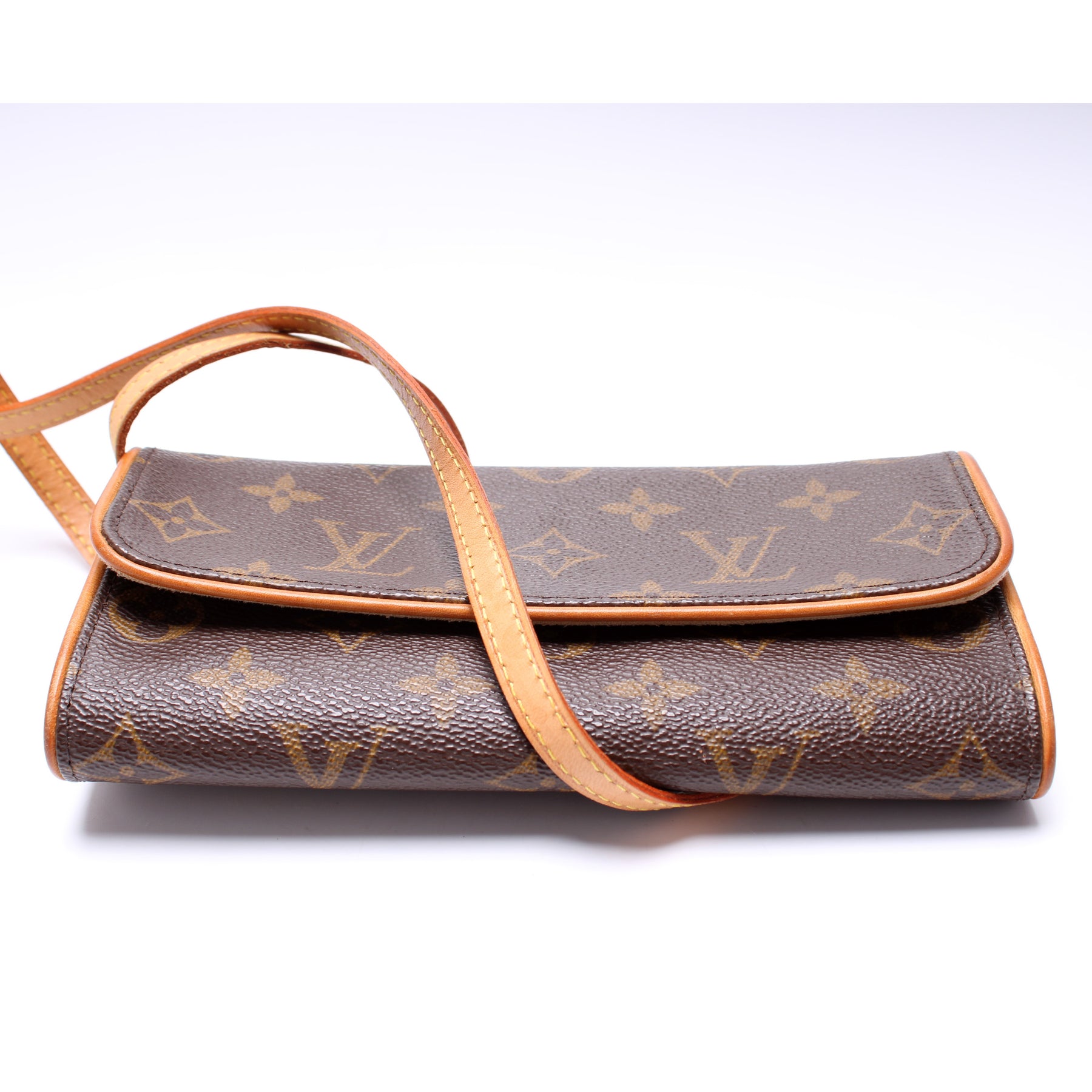 Louis Vuitton LV Shoulder Bag Pochette Twin PM Brown Monogram