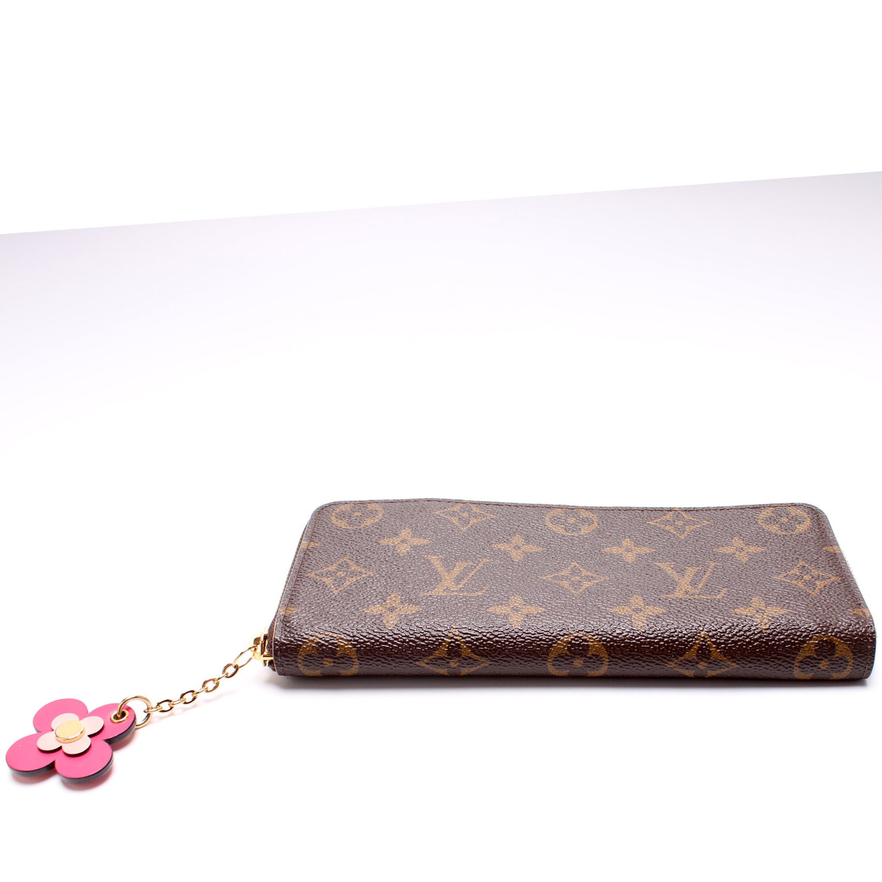 Louis Vuitton Clemence Wallet Monogram Blooming Flowers Hot Pink Lining in  Toile Canvas with Brass - US