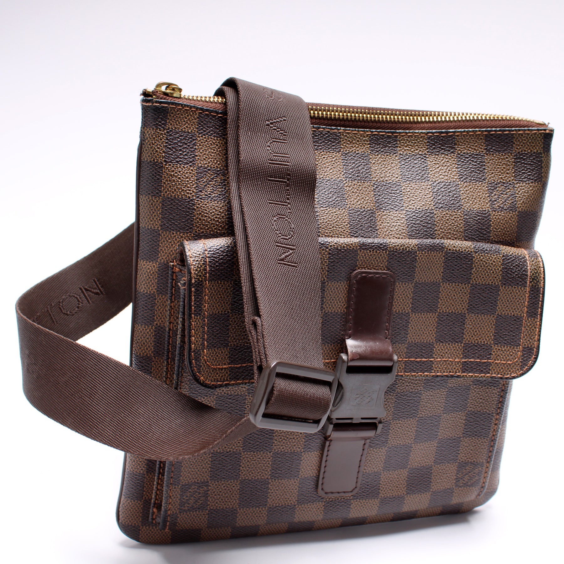 Louis Vuitton Damier Ebene Pochette Melville Crossbody Bag 1014lv9