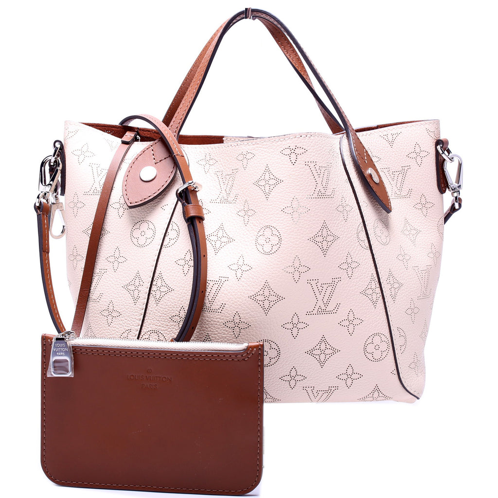 Louis Vuitton Hina PM Mahina Leather Tote Shoulder Bag Lilas