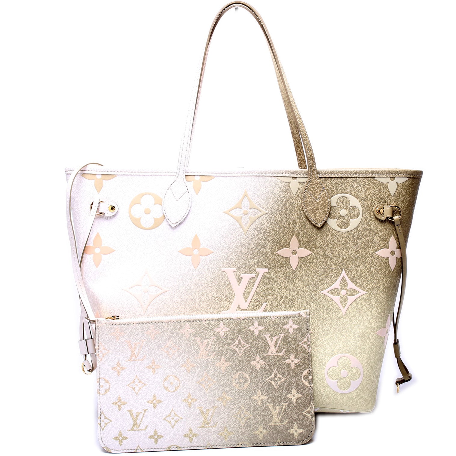 Neverfull MM w/ Pouch 'Spring in the City' Giant Monogram – Keeks