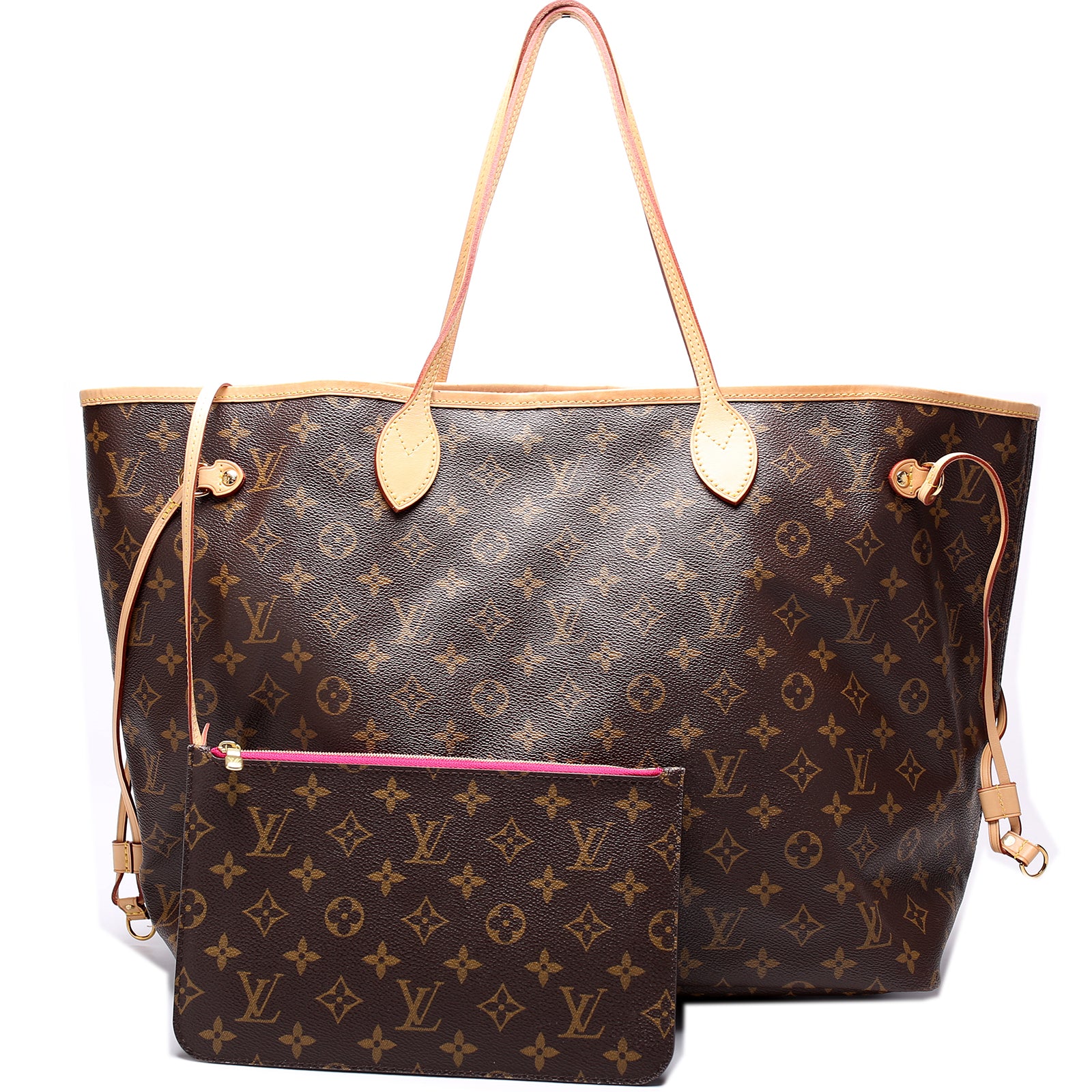 Louis Vuitton Monogram Neverfull GM w/ Pouch - Brown Totes