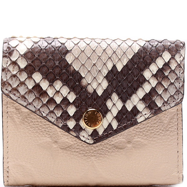 Louis Vuitton Zoe Wallet Monogram Empreinte Leather with Python Multicolor