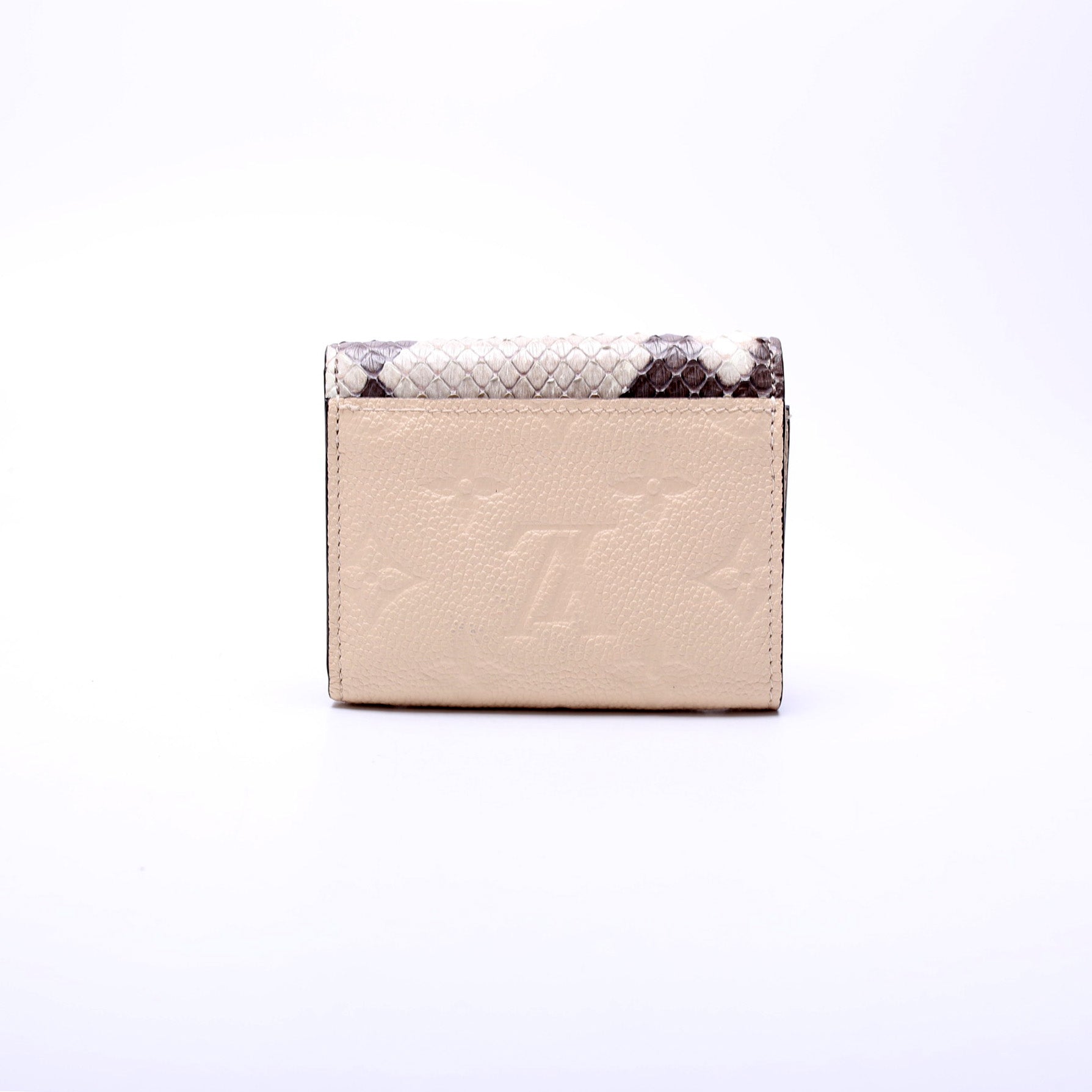 Louis Vuitton Zippy Wallet Monogram Empreinte Python Creme Beige