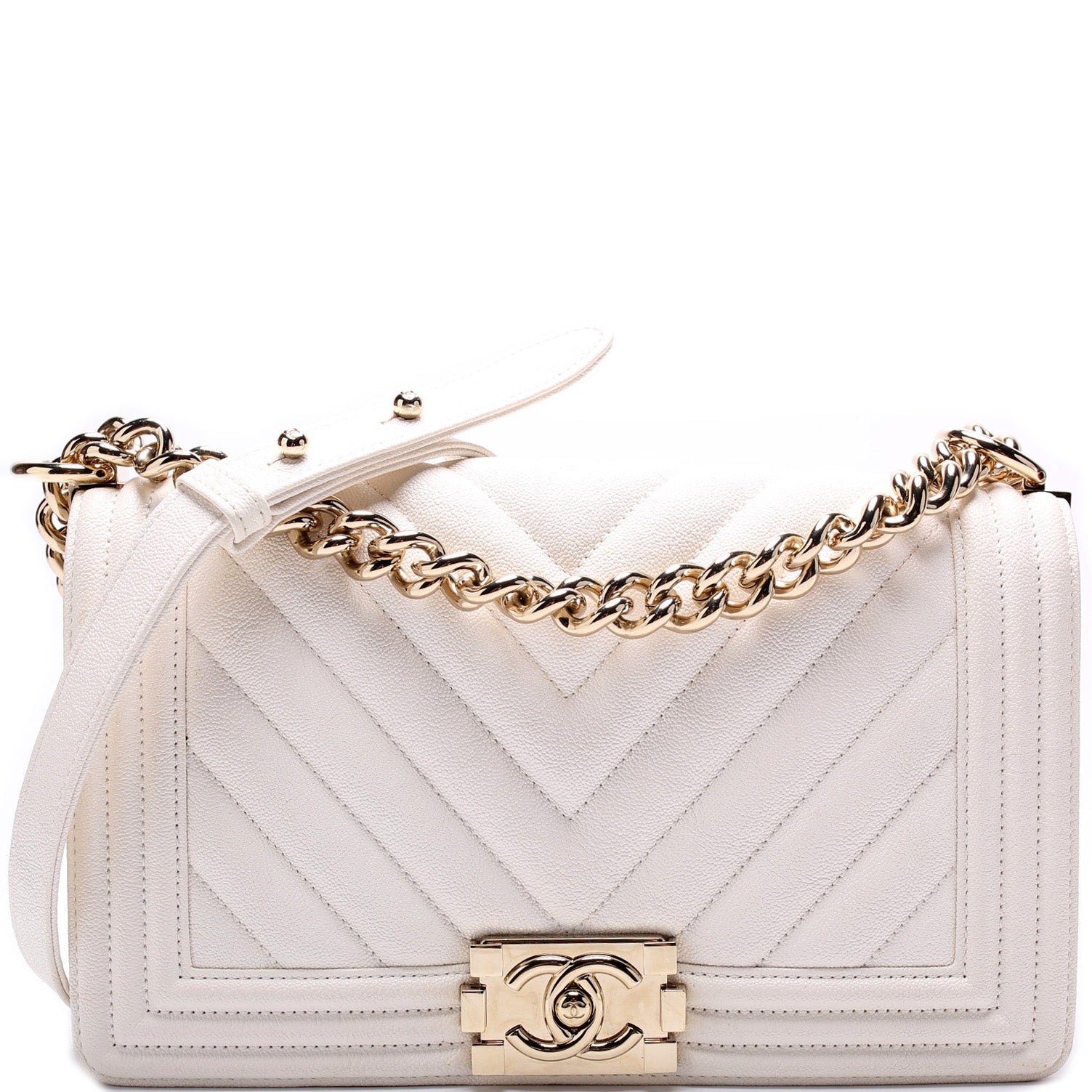 Chanel Chevron Caviar Boy Bag