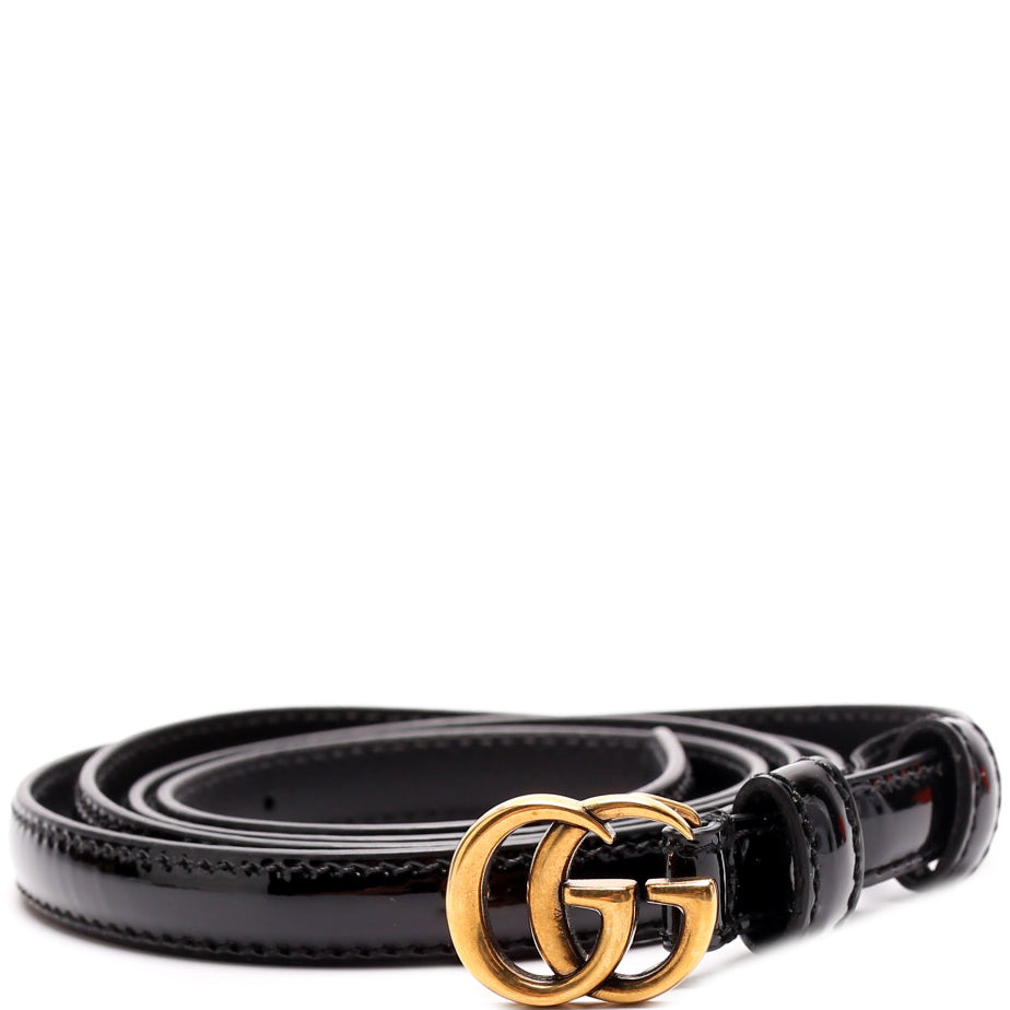 707327 GG Thin Patent Belt Size 100/40