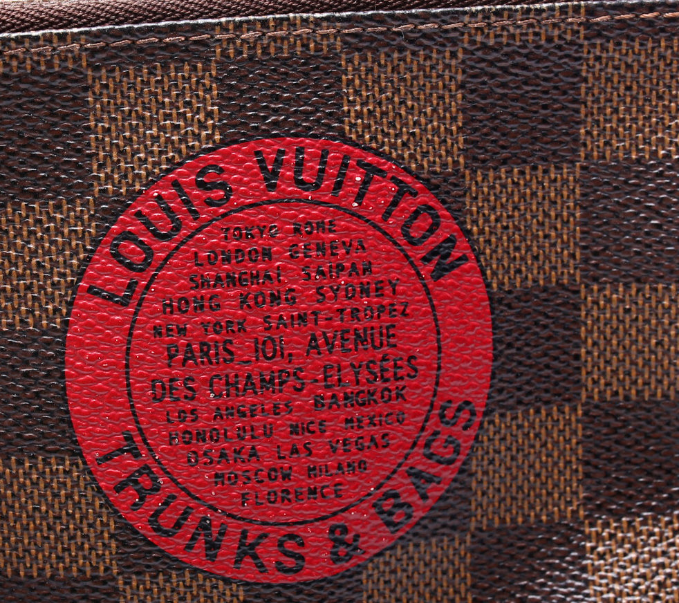 Louis Vuitton Damier Ebene Complice Trunks and Bags Mini Pochette Accessories Red