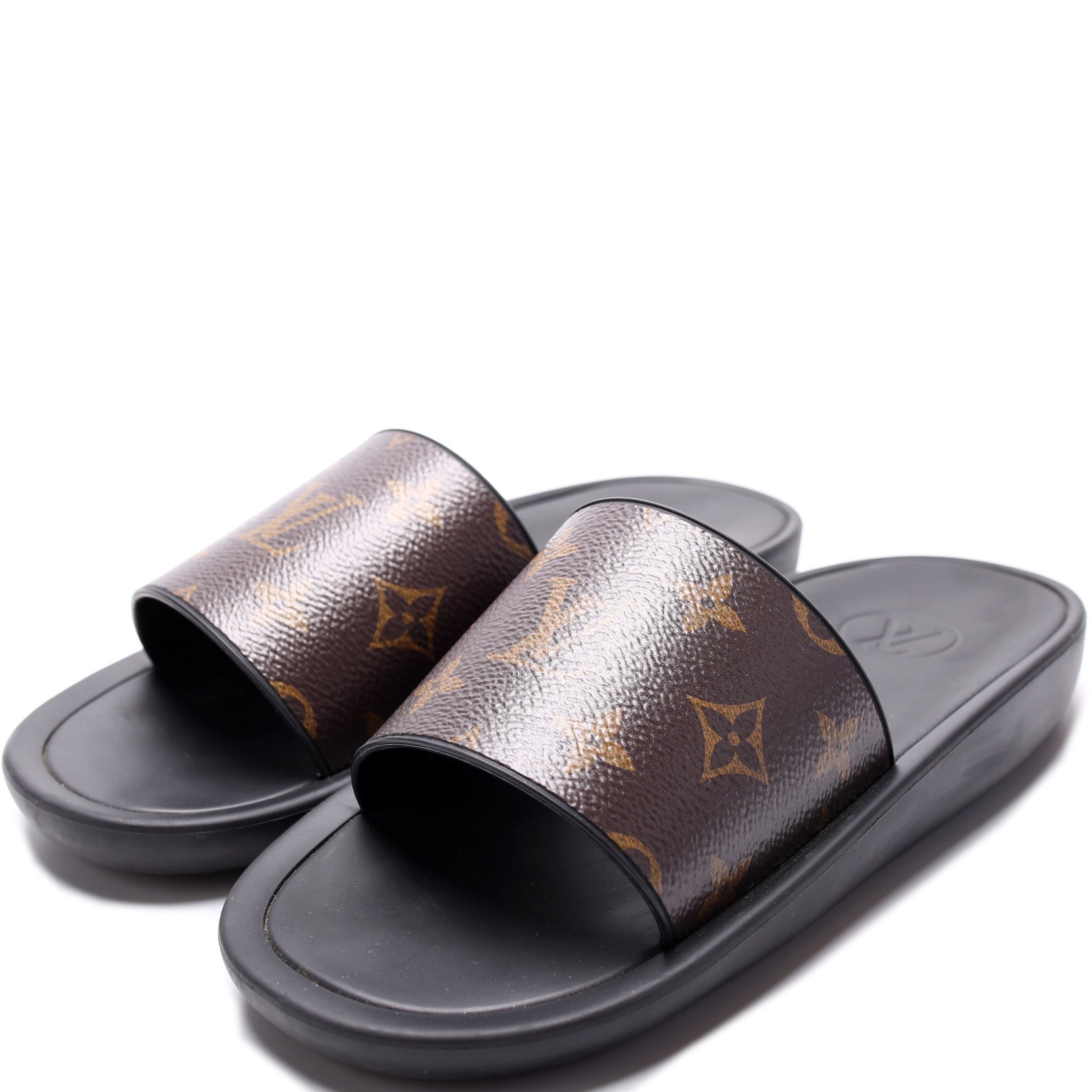 Louis Vuitton, Shoes, Soldlouis Vuitton Gold Leather Sunbath Flat Mule  Sandals