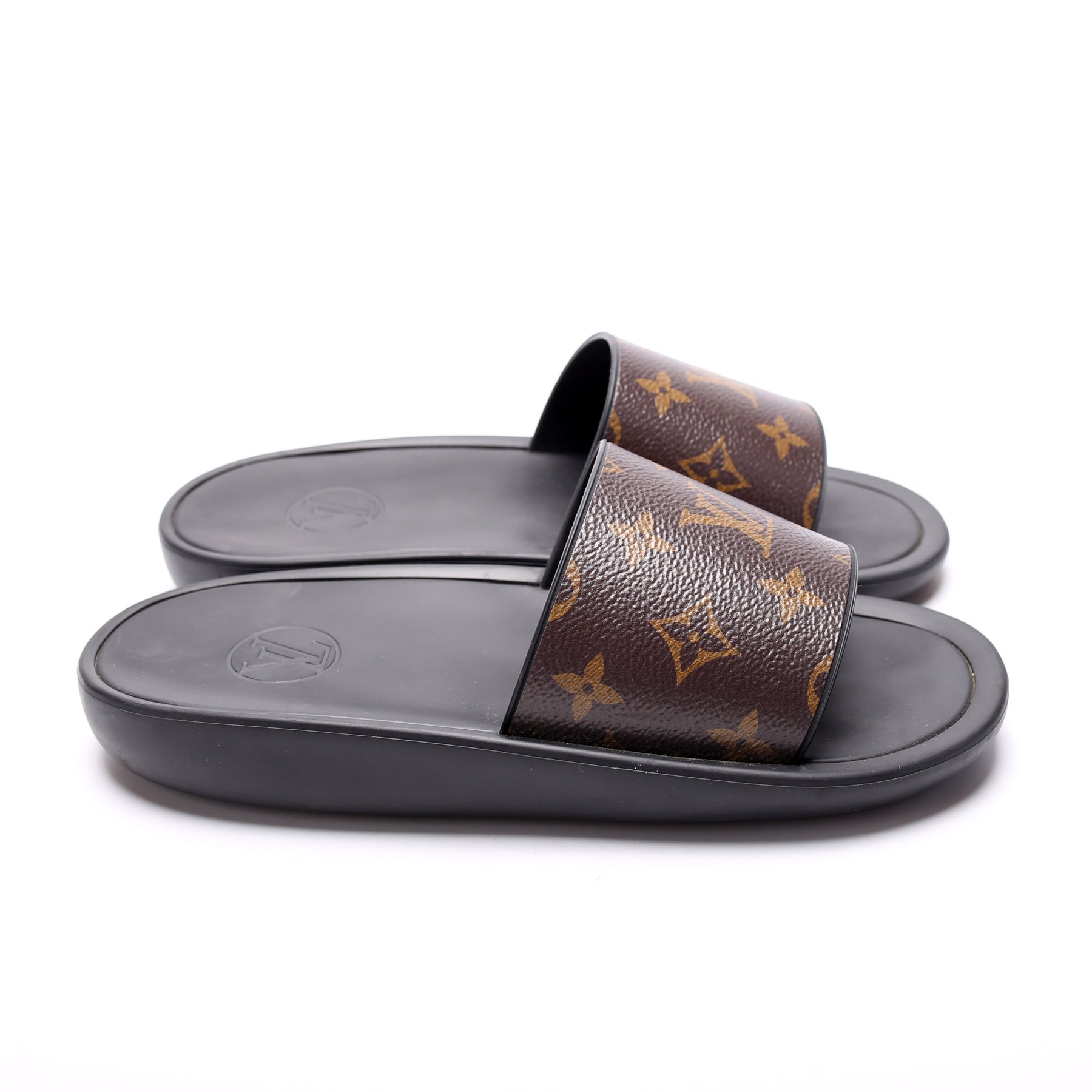 Louis Vuitton Women's Sunbath Flat Mule Sandals Monogram Canvas