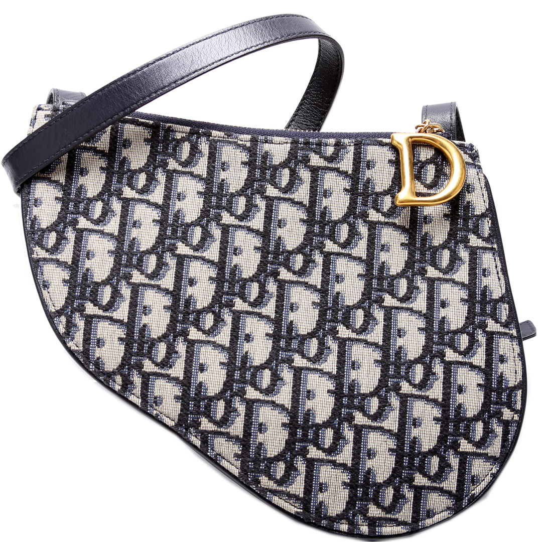 バッグ Christian Dior CHRISTIAN DIOR Grained Calfskin Double Zip Crossbody Pouch