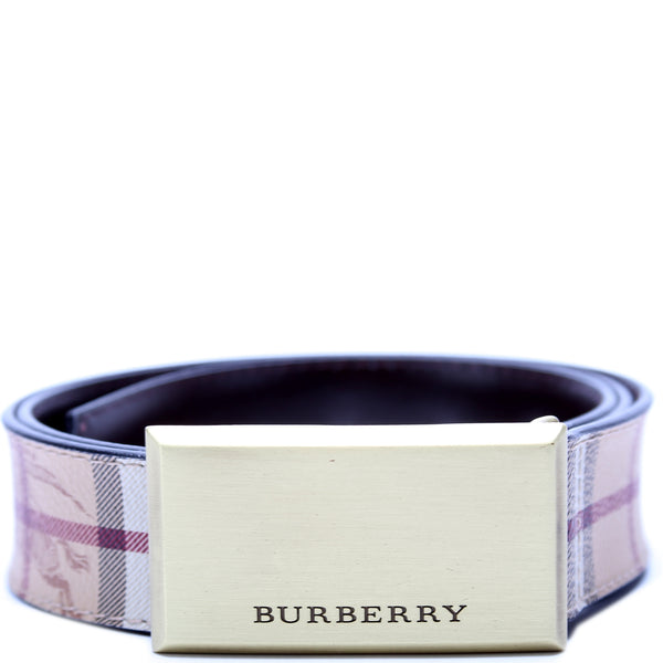 Burberry Barnesfield Classic Haymarket Check Belt in Brown for Men