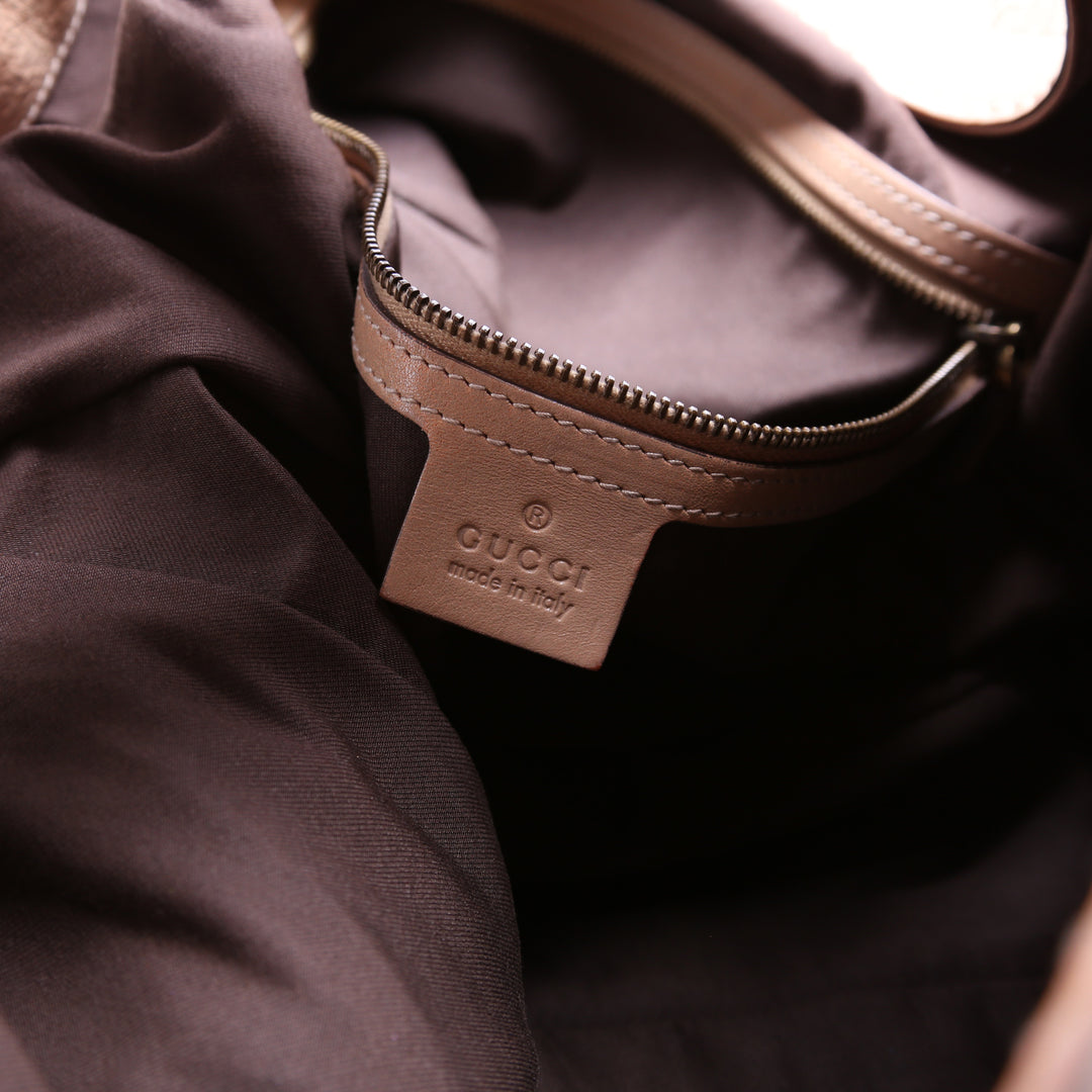 203542 GG Canvas Jockey Hobo