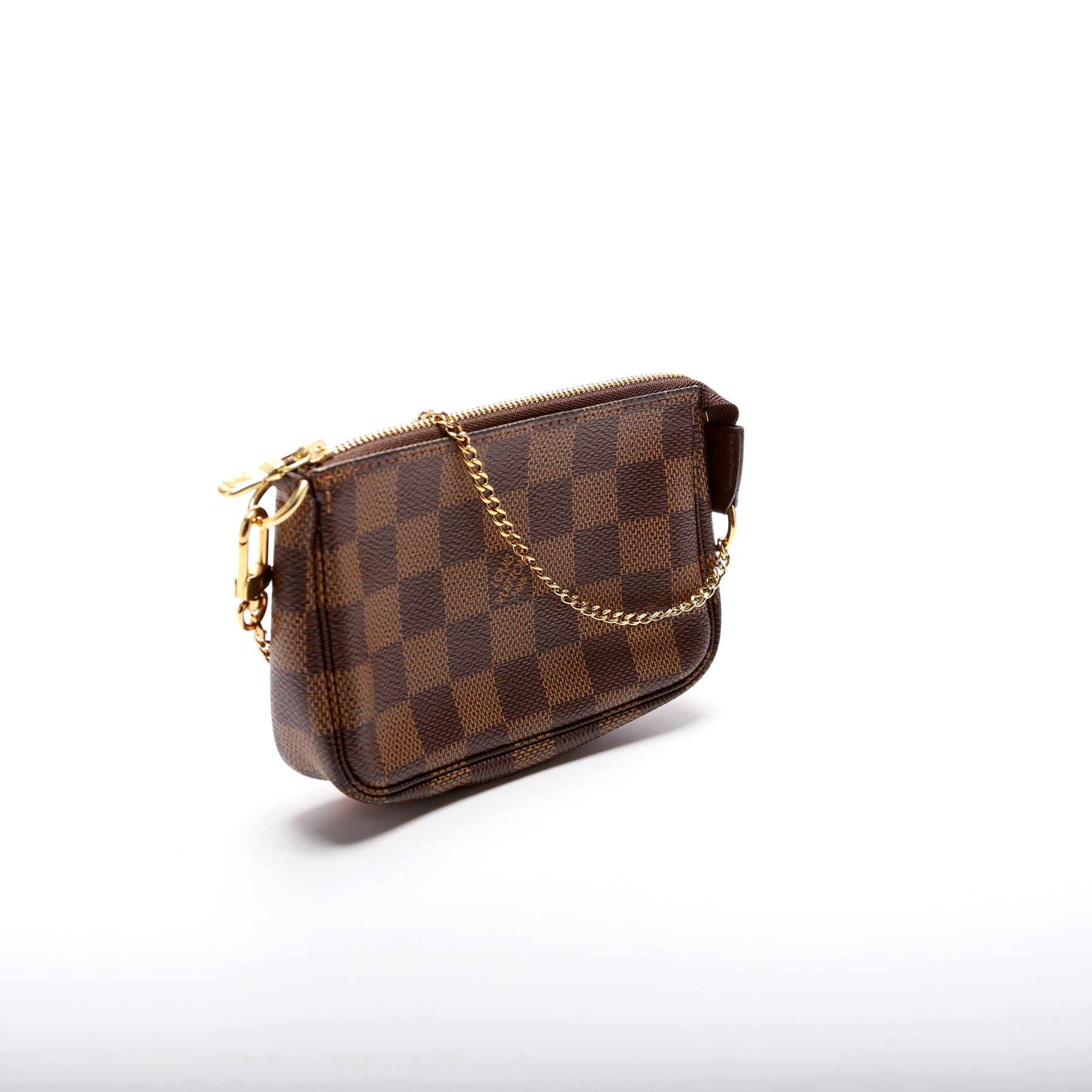 Pochette Accessoires Mini Damier Ebene – Keeks Designer Handbags