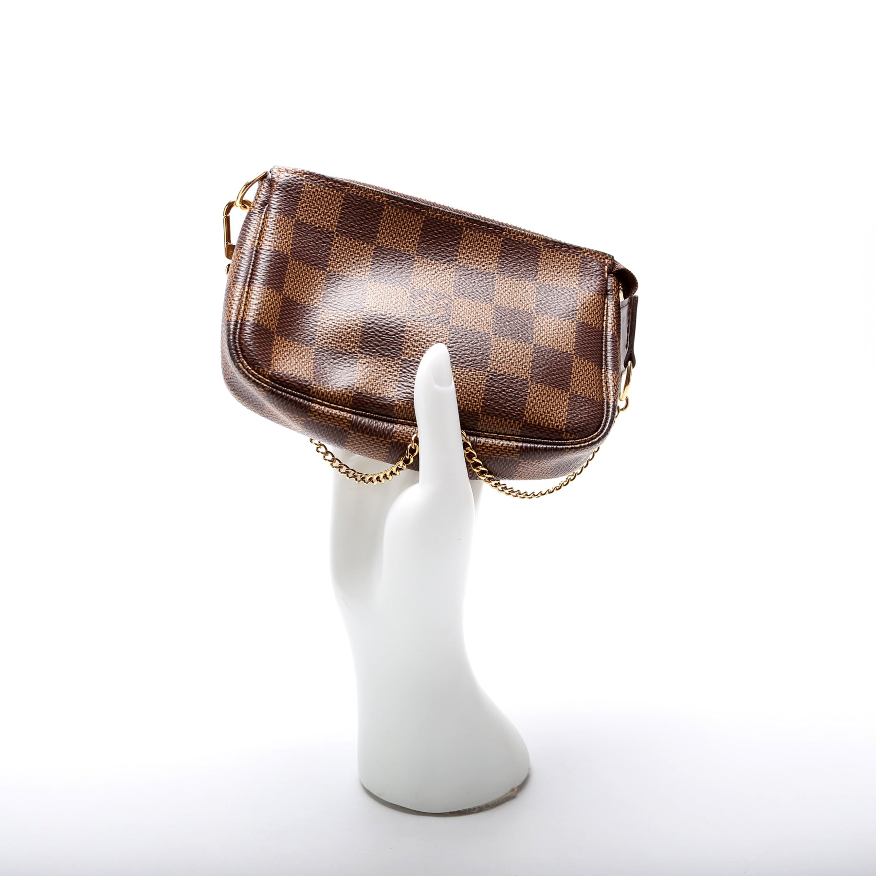 Pochette Accessories Mini Damier Ebene T&B – Keeks Designer Handbags