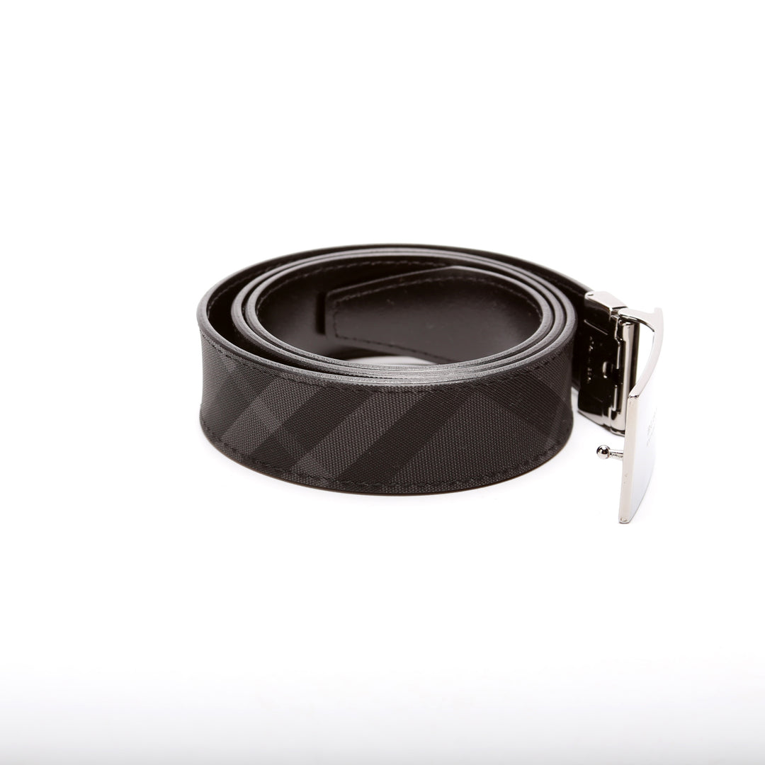 London Check / Leather Reversible Belt Size 90/36 display picture 2