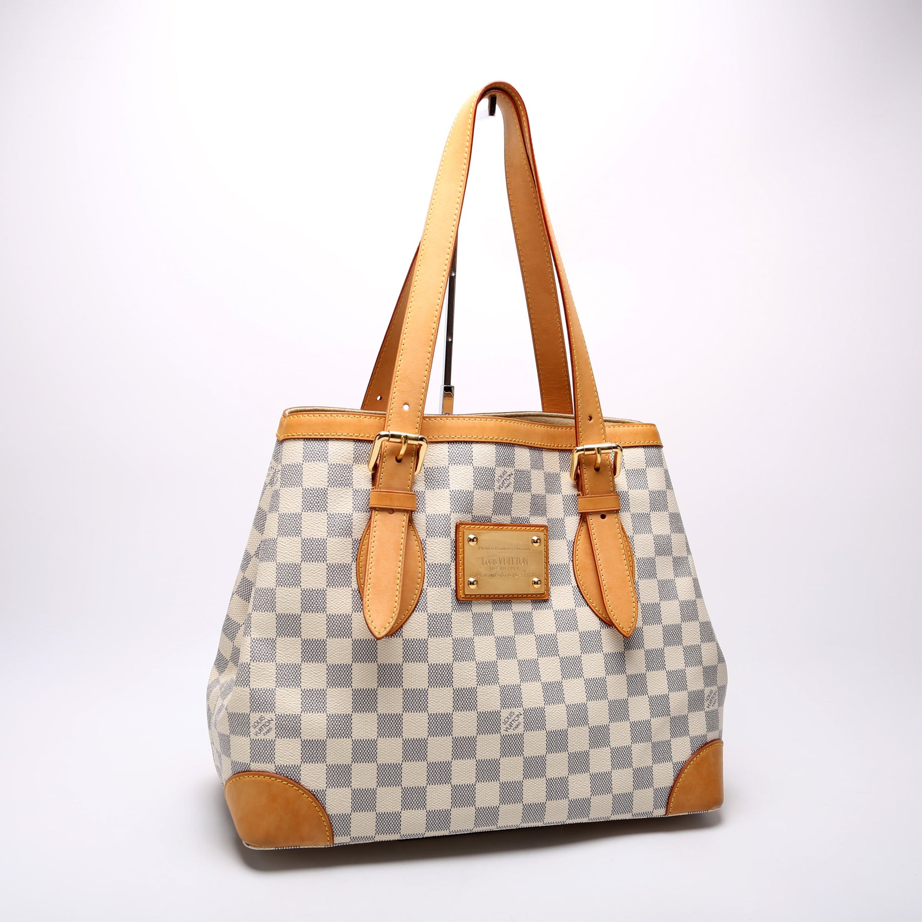 Hampstead MM Damier Azur – Keeks Designer Handbags