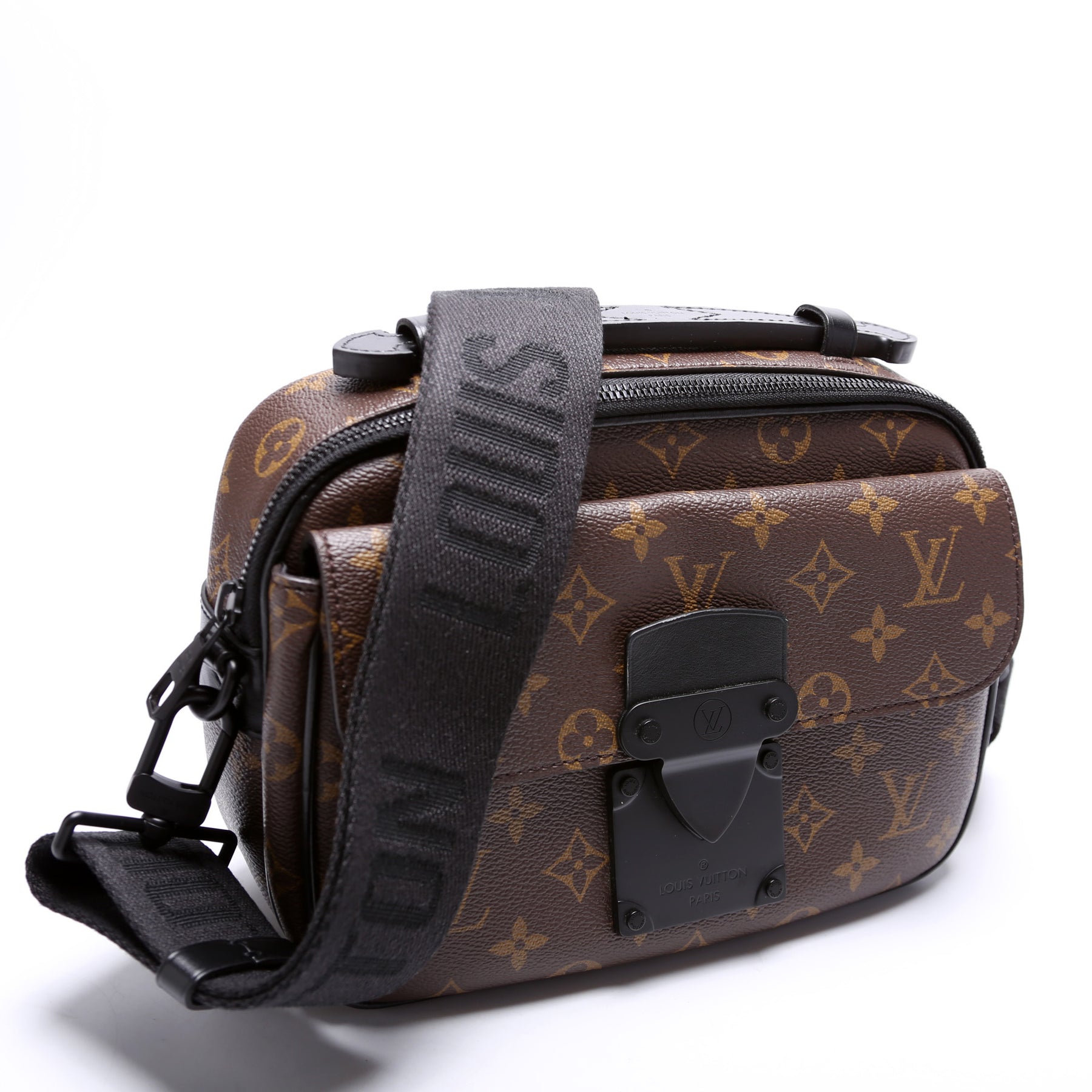 S Lock Messenger Bag Macassar Monogram – Keeks Designer Handbags