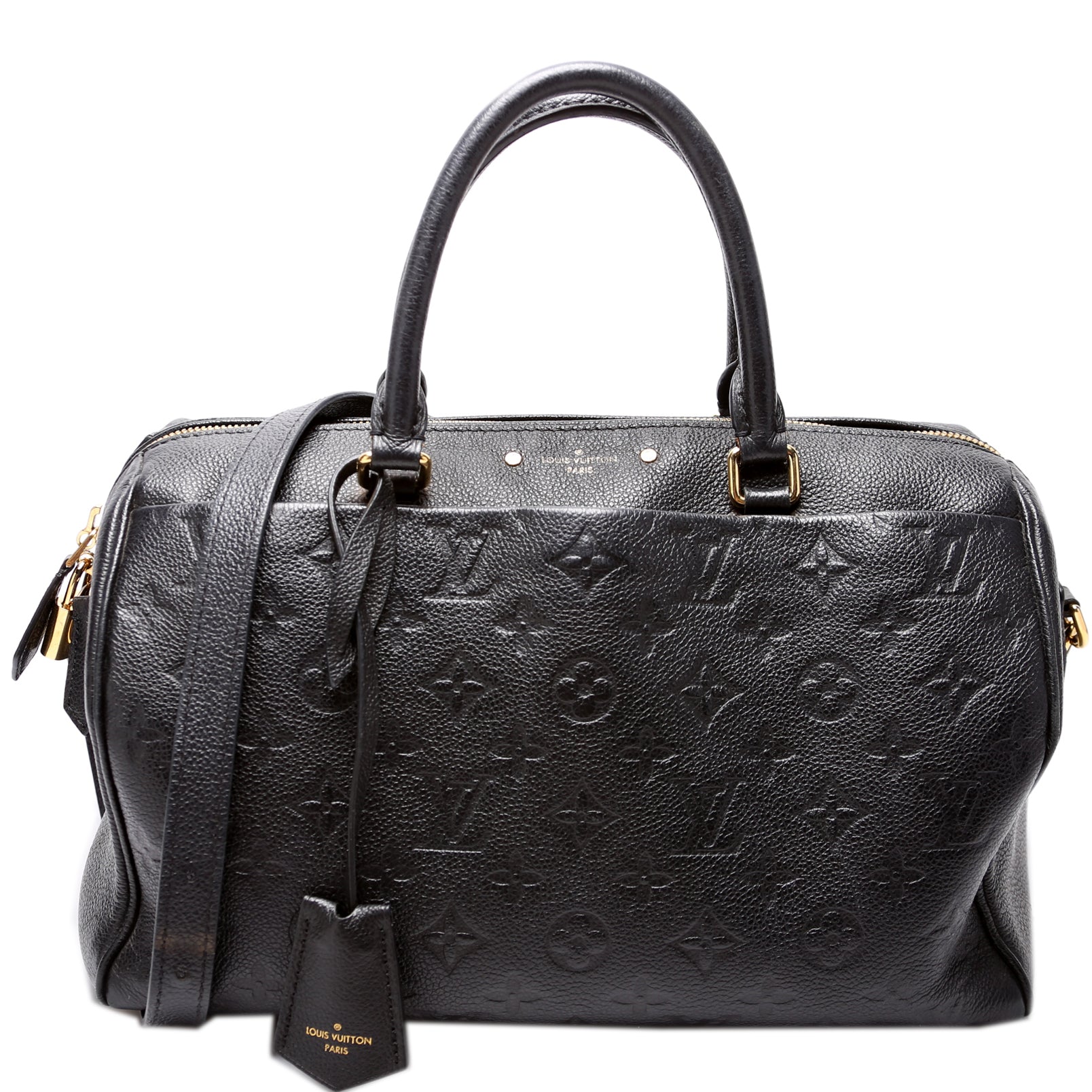 LOUIS VUITTON Speedy 30 Bandouliere Empreinte Leather Bordeaux Handbag