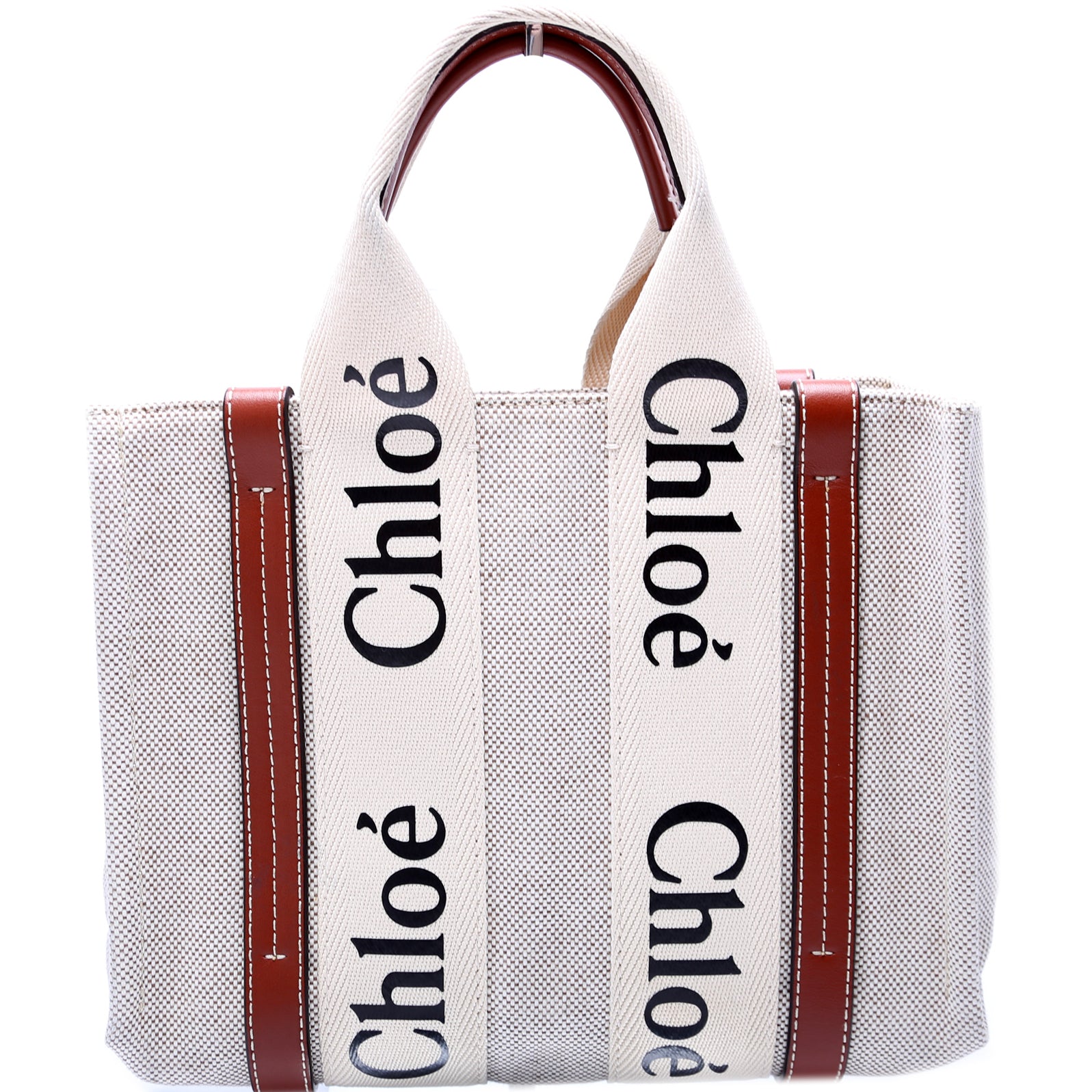 【関税＆送料込み】ChloAC Carry Small Tote Bag In Striped C Woody Striped Tote Without Strap Small