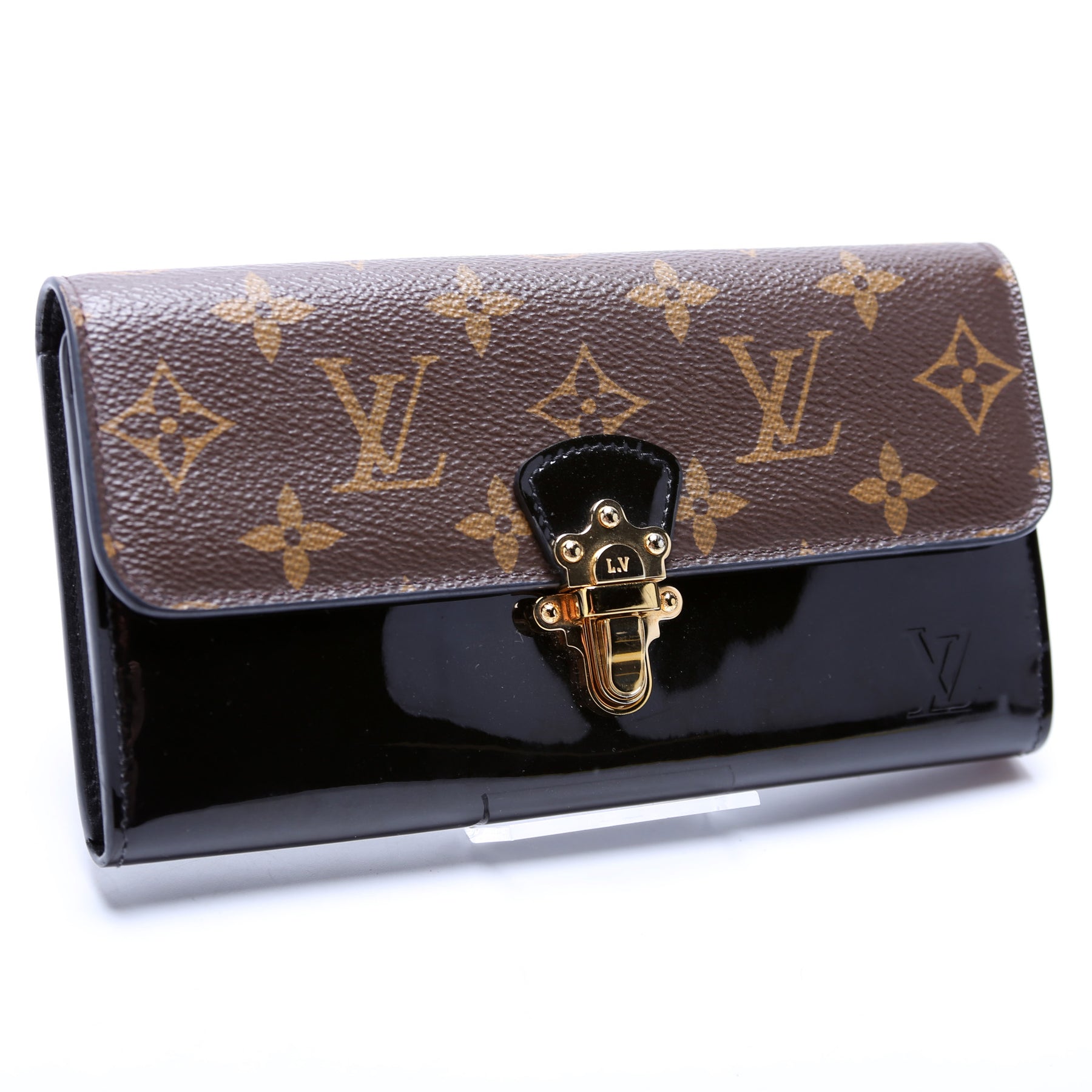 Louis Vuitton Cherrywood Chain wallet Vernis