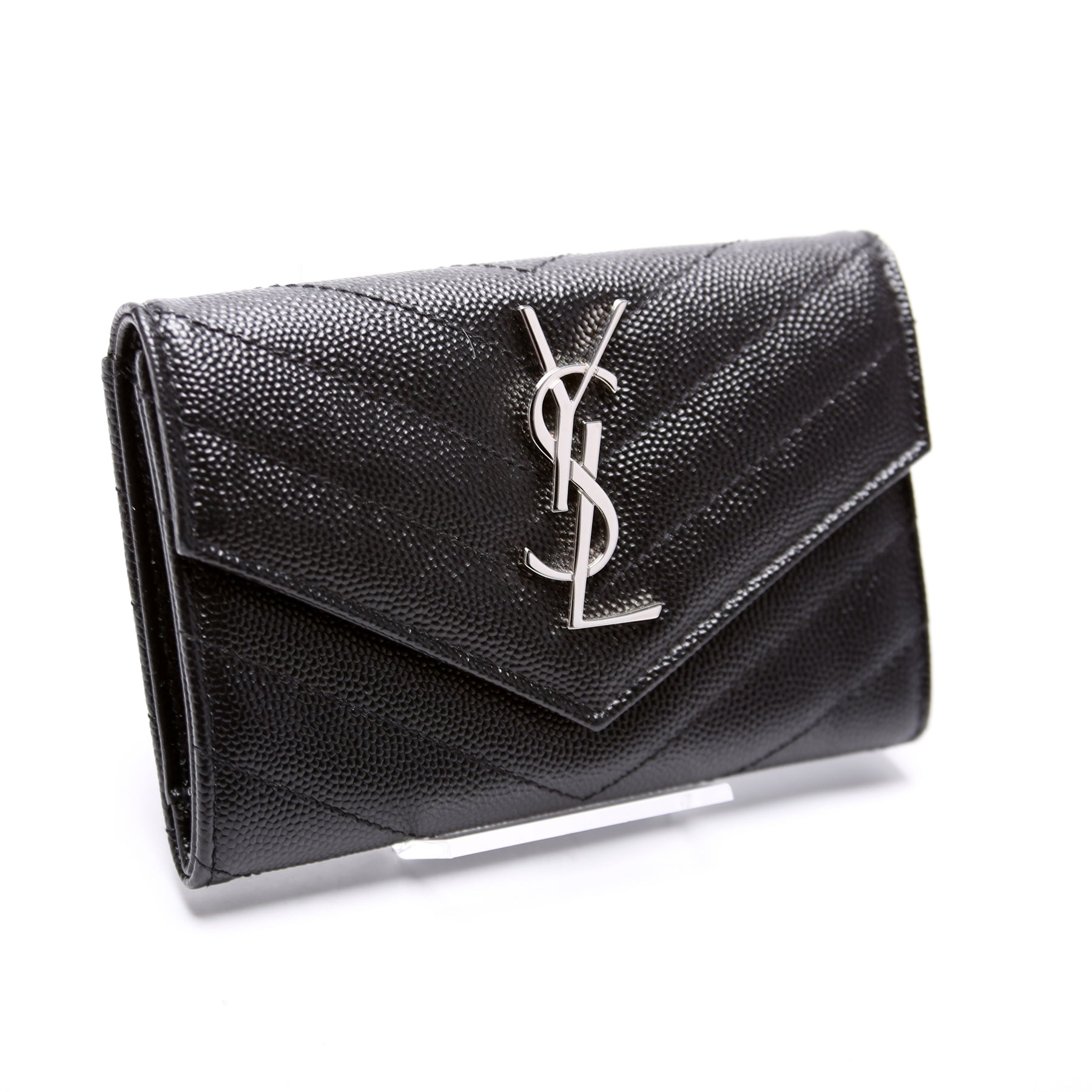 Saint Laurent Small Monogram Envelope Wallet - Black